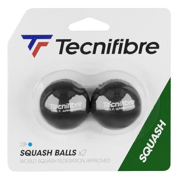 Tecnifibre Blue Squash Balls Dot - Pack Of 2