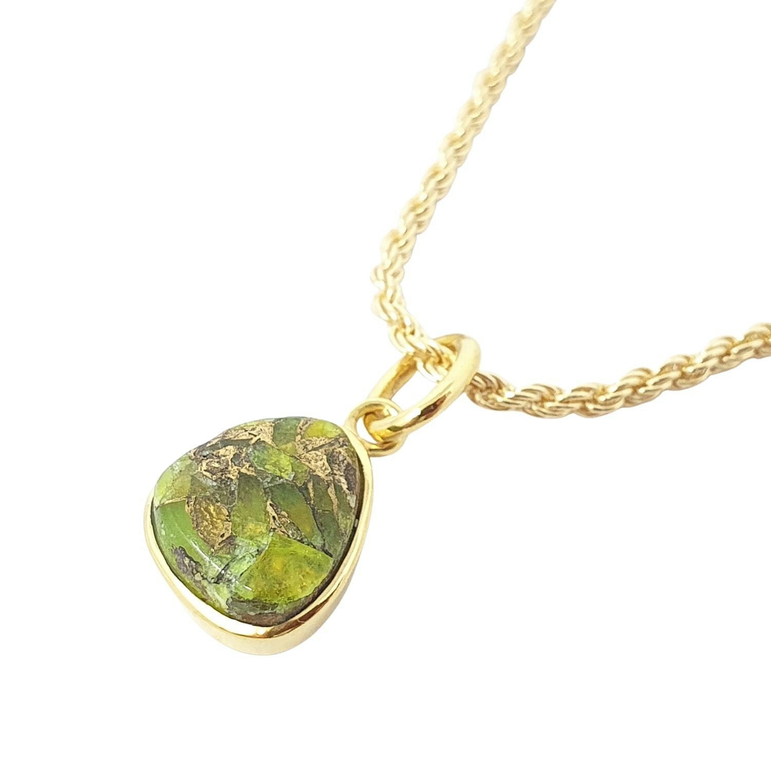 Harfi Gold Statement Vermeil Plated Peridot August Birthstone Crystal Rope Necklace