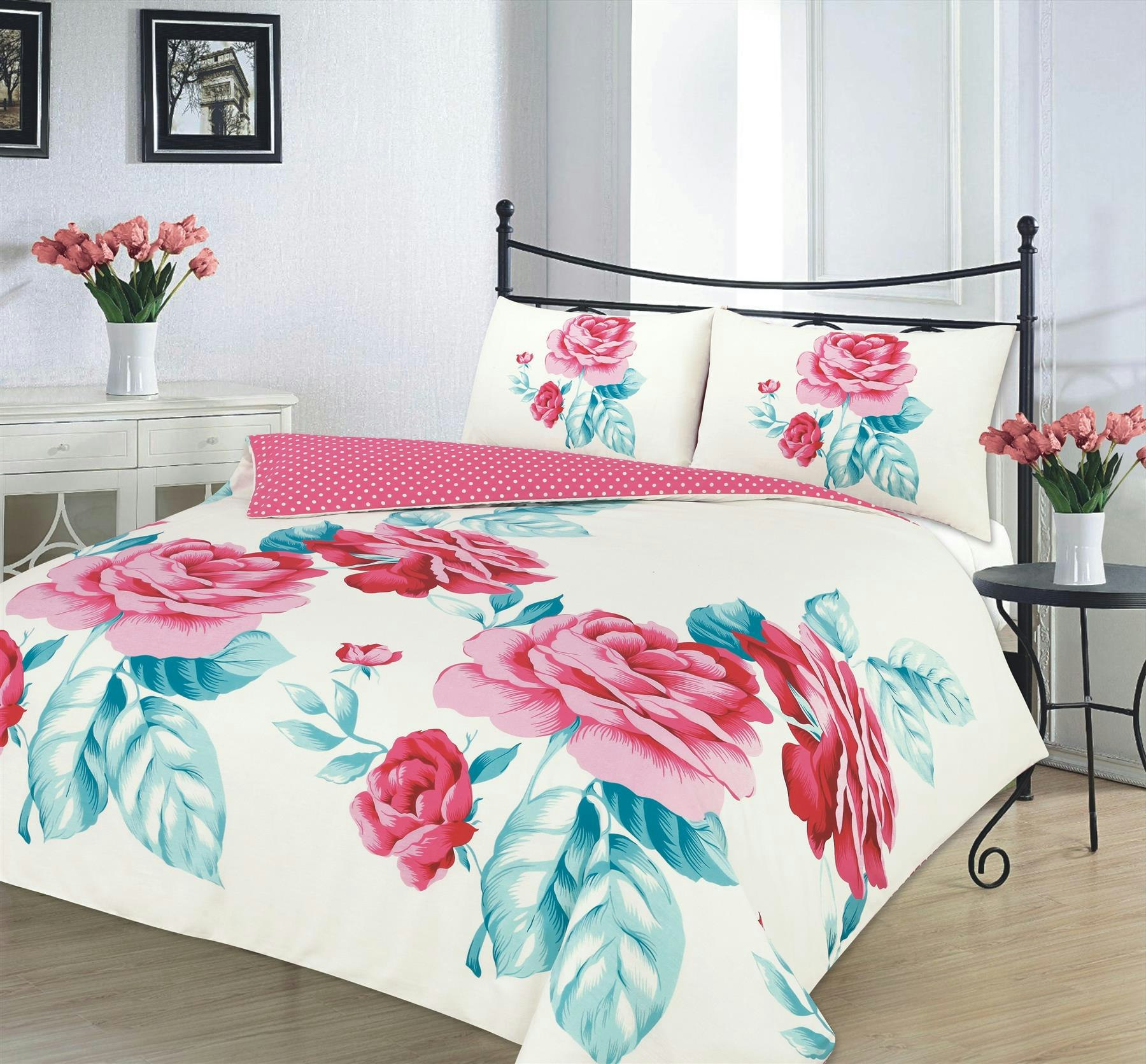 Rackhams Pink Isabella Duvet Cover Set Bedding - King