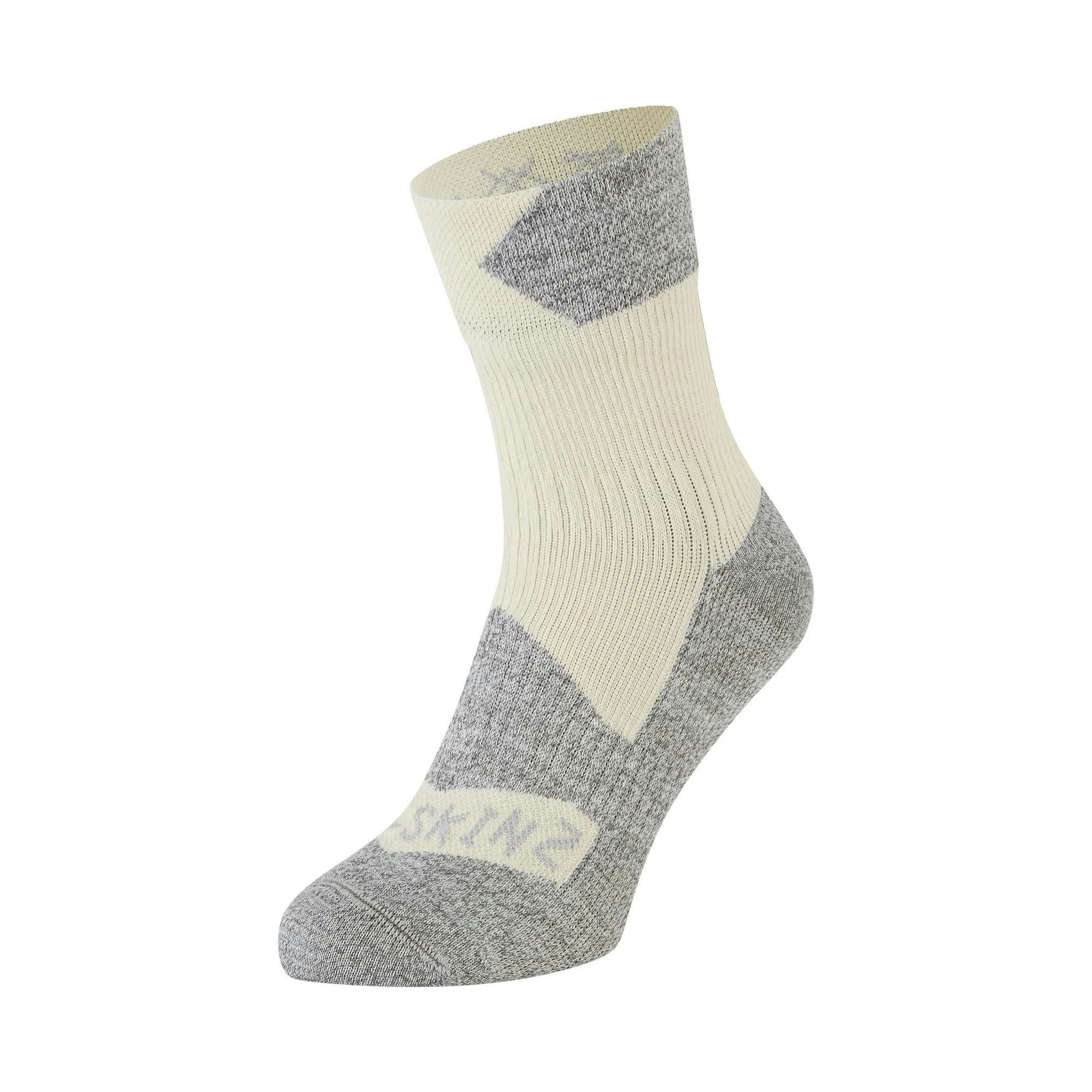 Sealskinz Women's Cream/Grey Waterproof All Weather Ankle Length Socks - M - Marl