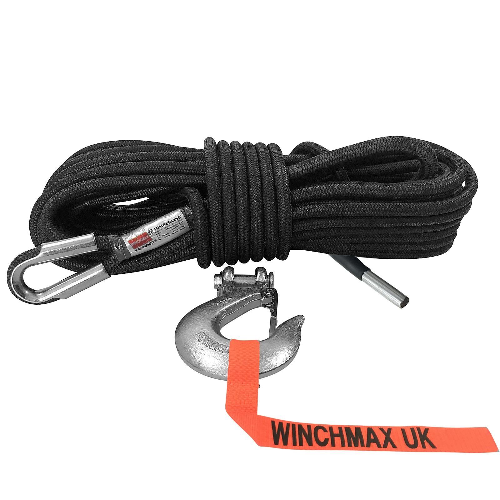 Winchmax Armourline Synthetic Rope 20M X 15.5Mm And 1/2 Inch Hook Hook - Image 2