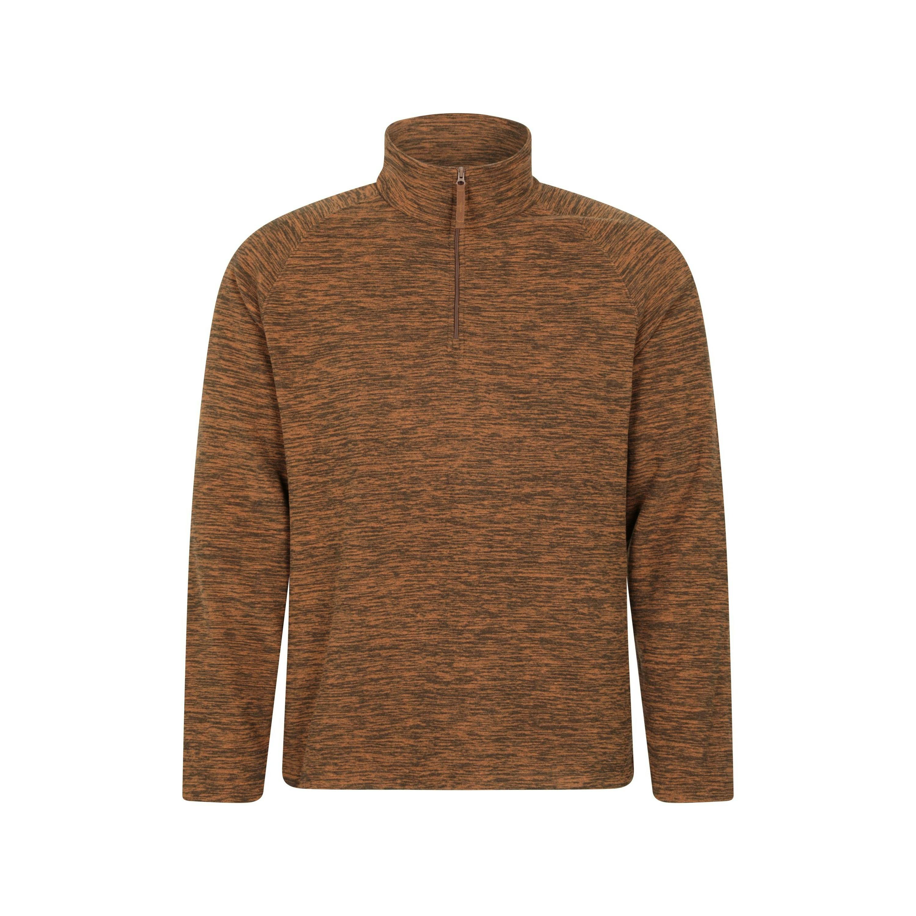 Mountain Warehouse Men's Orange Snowdon Ii Fleece Top - Burnt - Xxs - Burnt - 100% Polyester