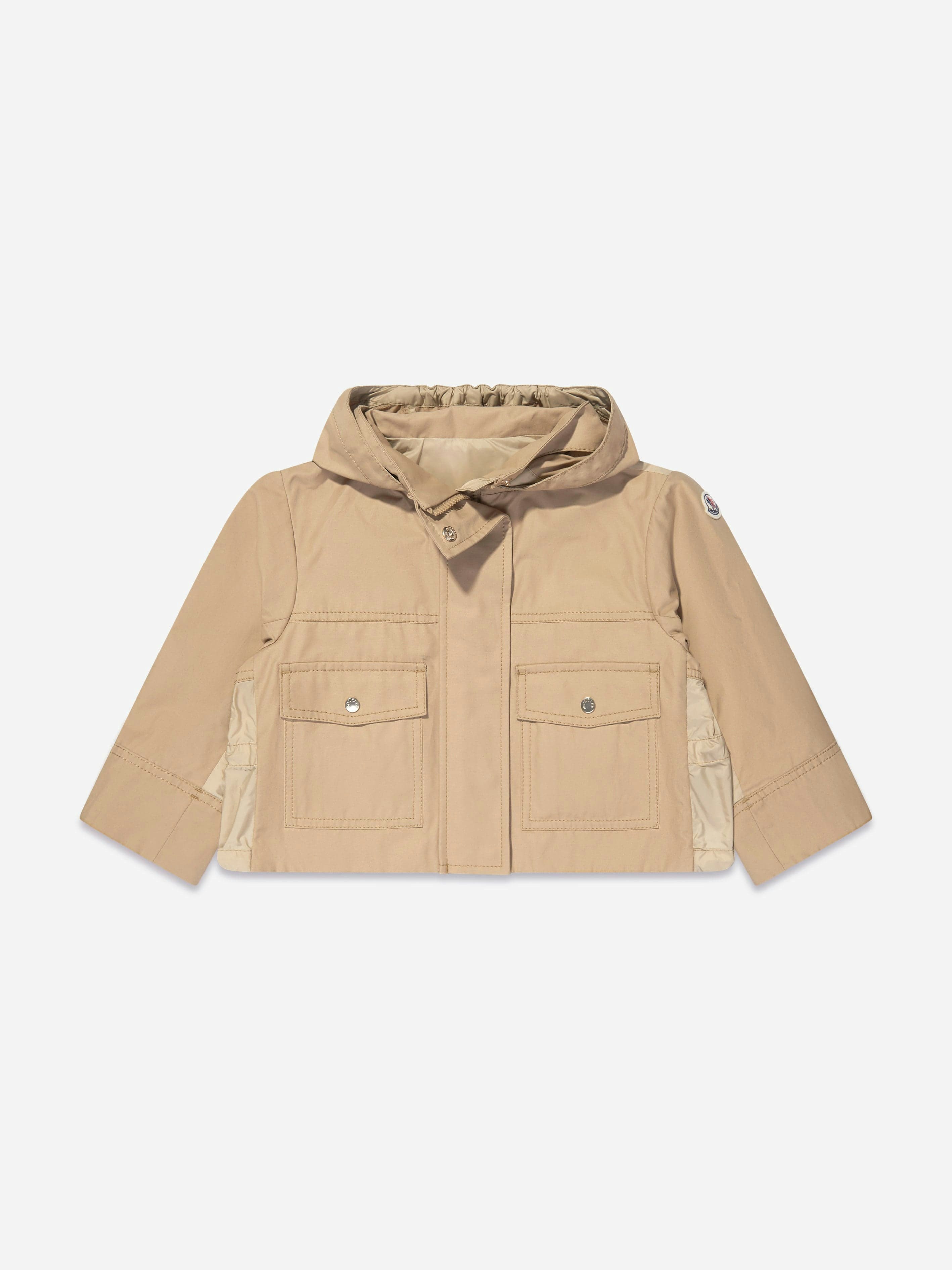 Moncler Enfant Girls Beige Graie Jacket In - 4 Yrs
