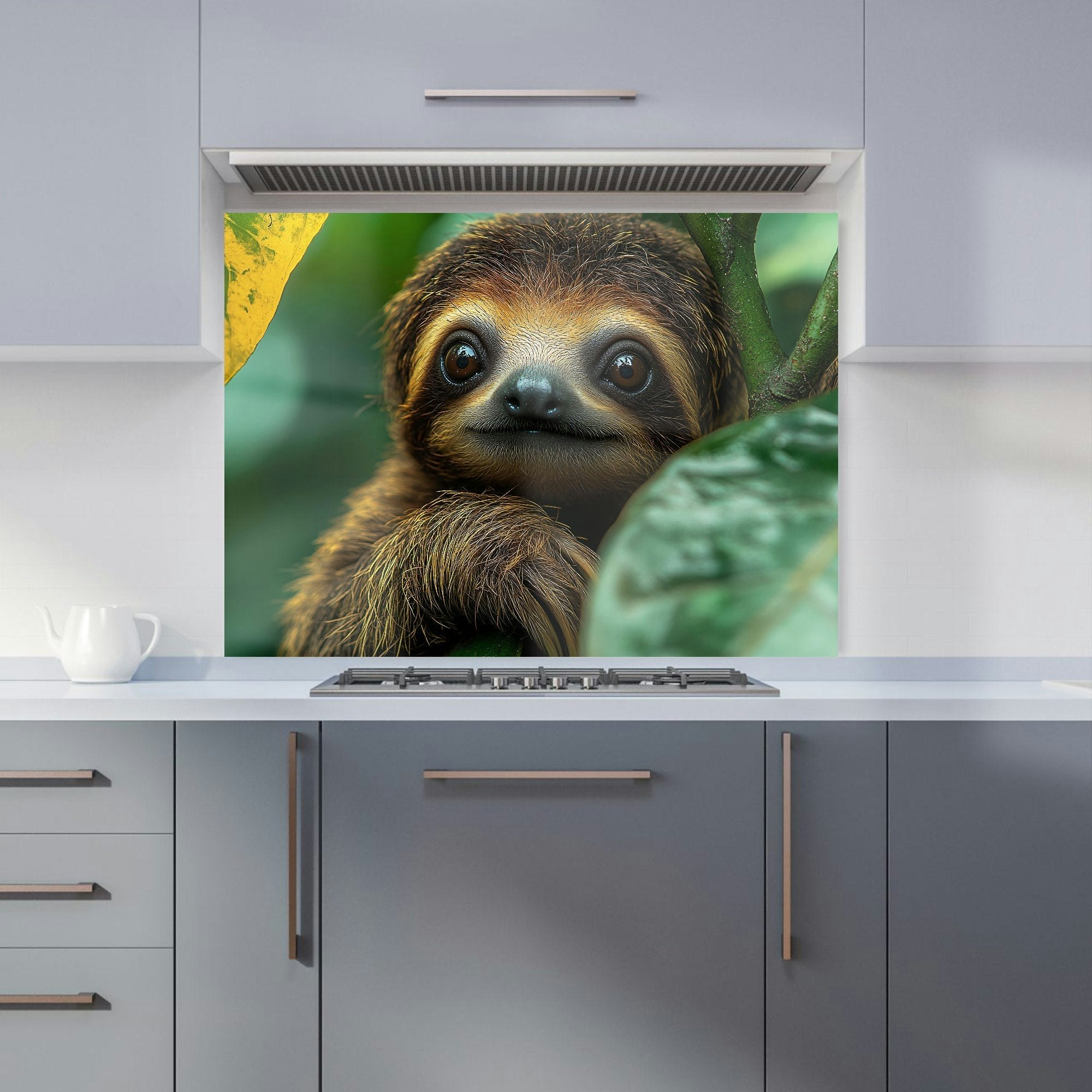 Warren Reed Sloth Kitchen Splashback - W900mm X H650mm