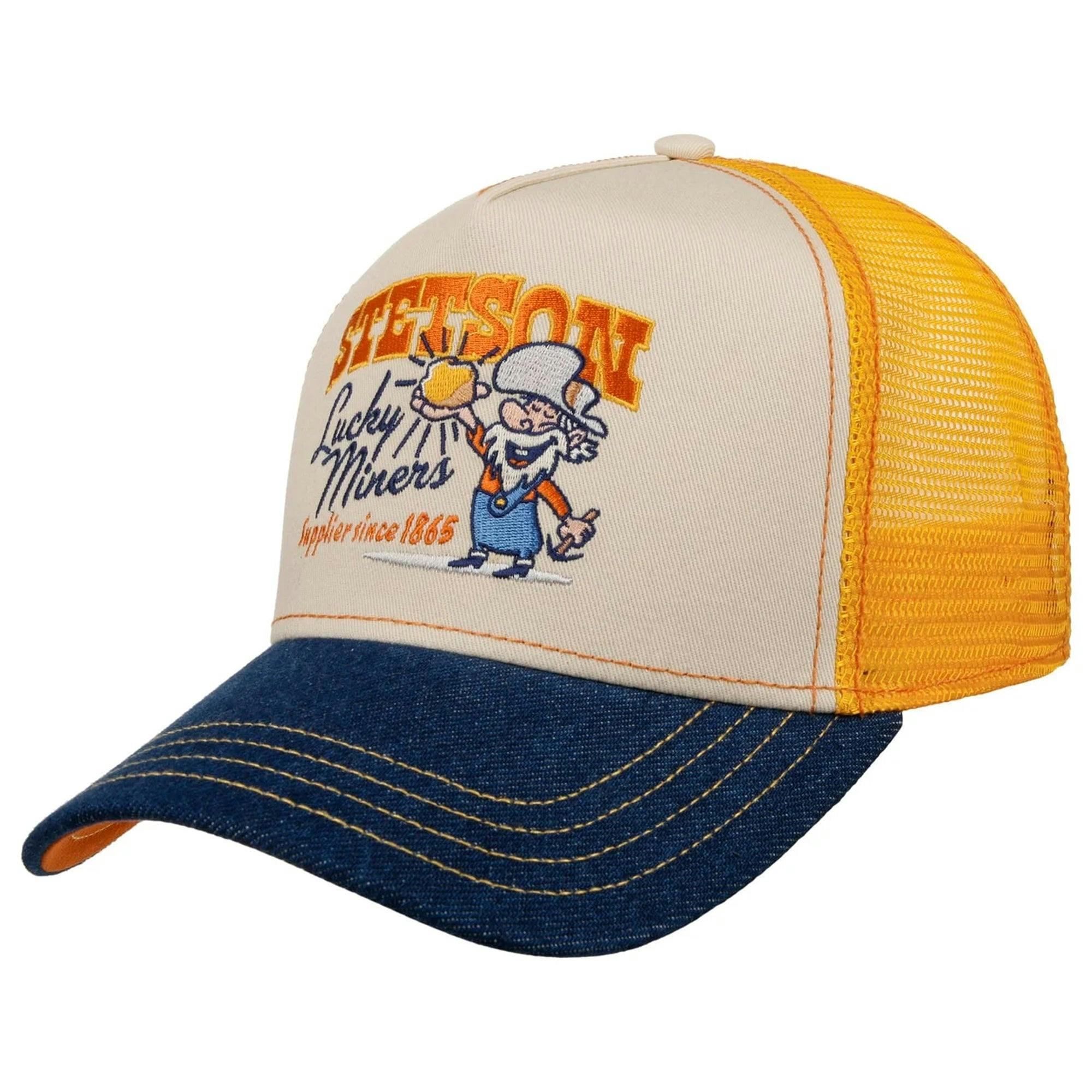 Stetson Blue/White Trucker Cap - Denim /Off