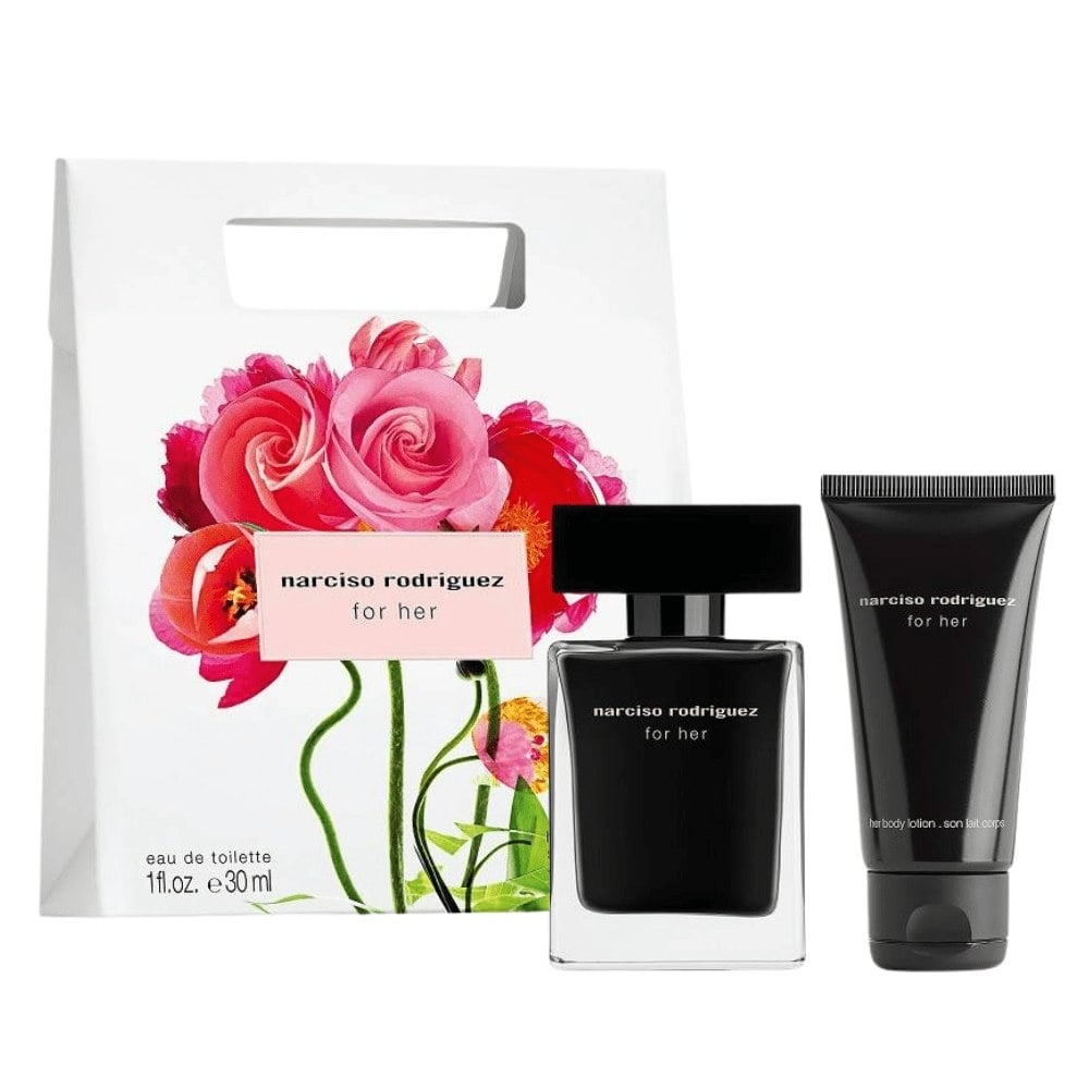 Narciso Rodriguez Women's Orange/Amber For Her Eau De Toilette Perfume Gift Set Spray (30Ml + 50Ml Bl)