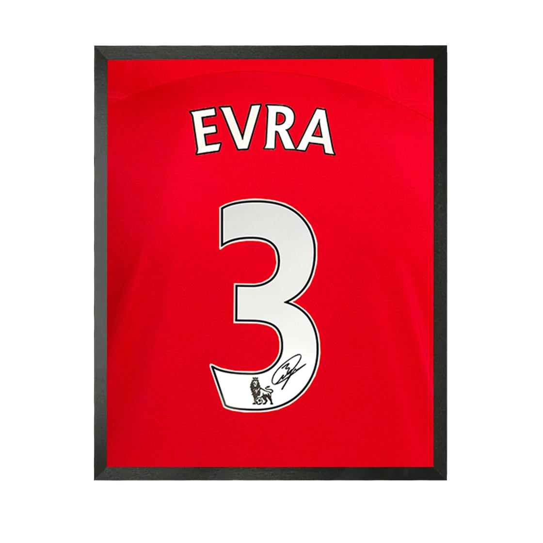 The Fan Cave Patrice Evra Signed Shirt Compact Frame.
