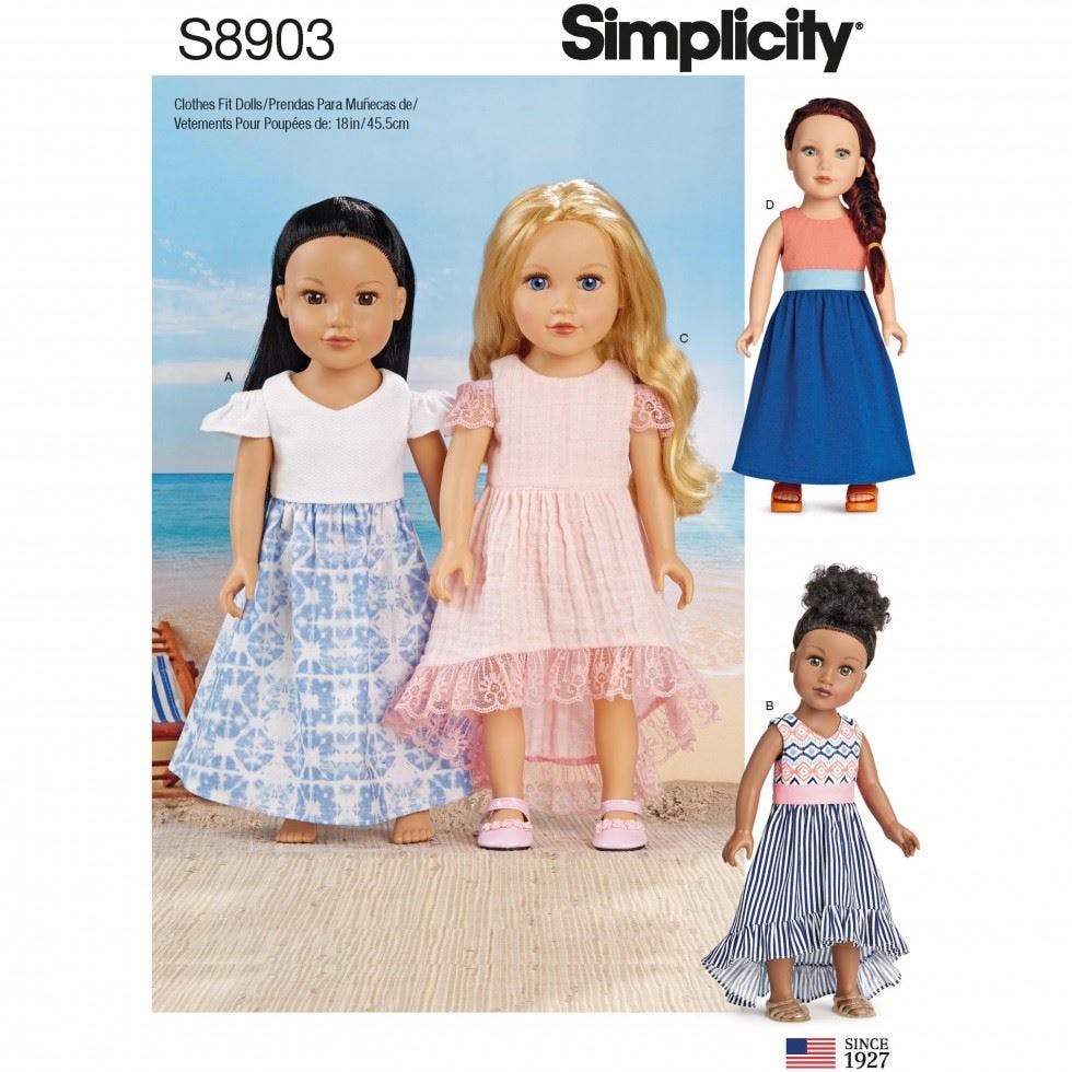 Simplicity Sewing Pattern 8903, Doll Clothes One Size - Intermediate - One Size