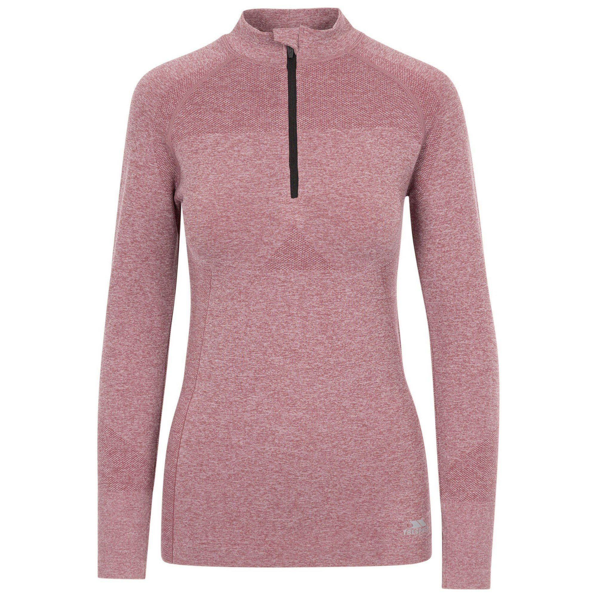 Trespass Women's Pelina Half Zip Long-Sleeved Active Top - Rose Tone - Rose Tone - Small