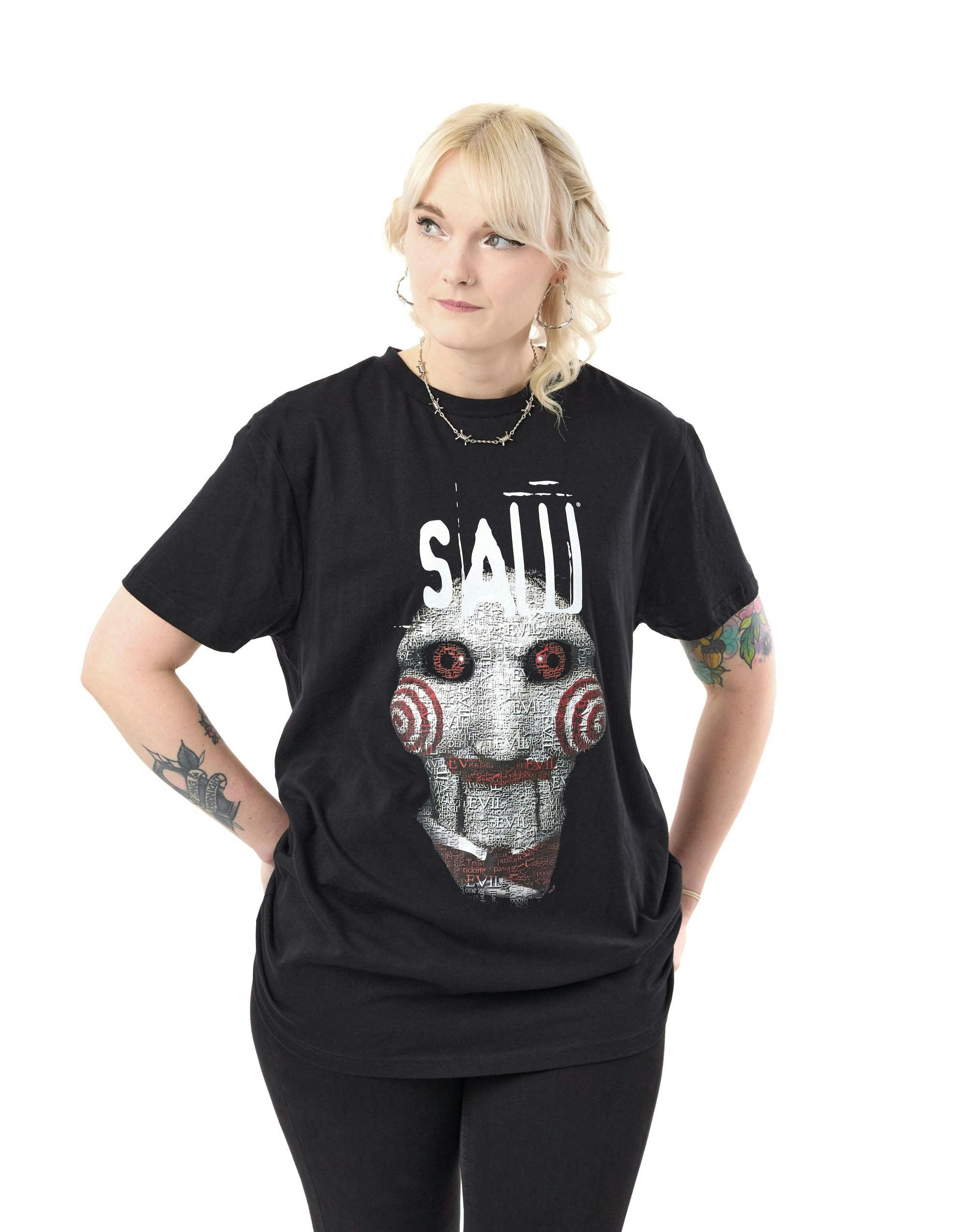 Vanilla Underground Men's Black Saw Doll Short Sleeved T-Shirt - Large
