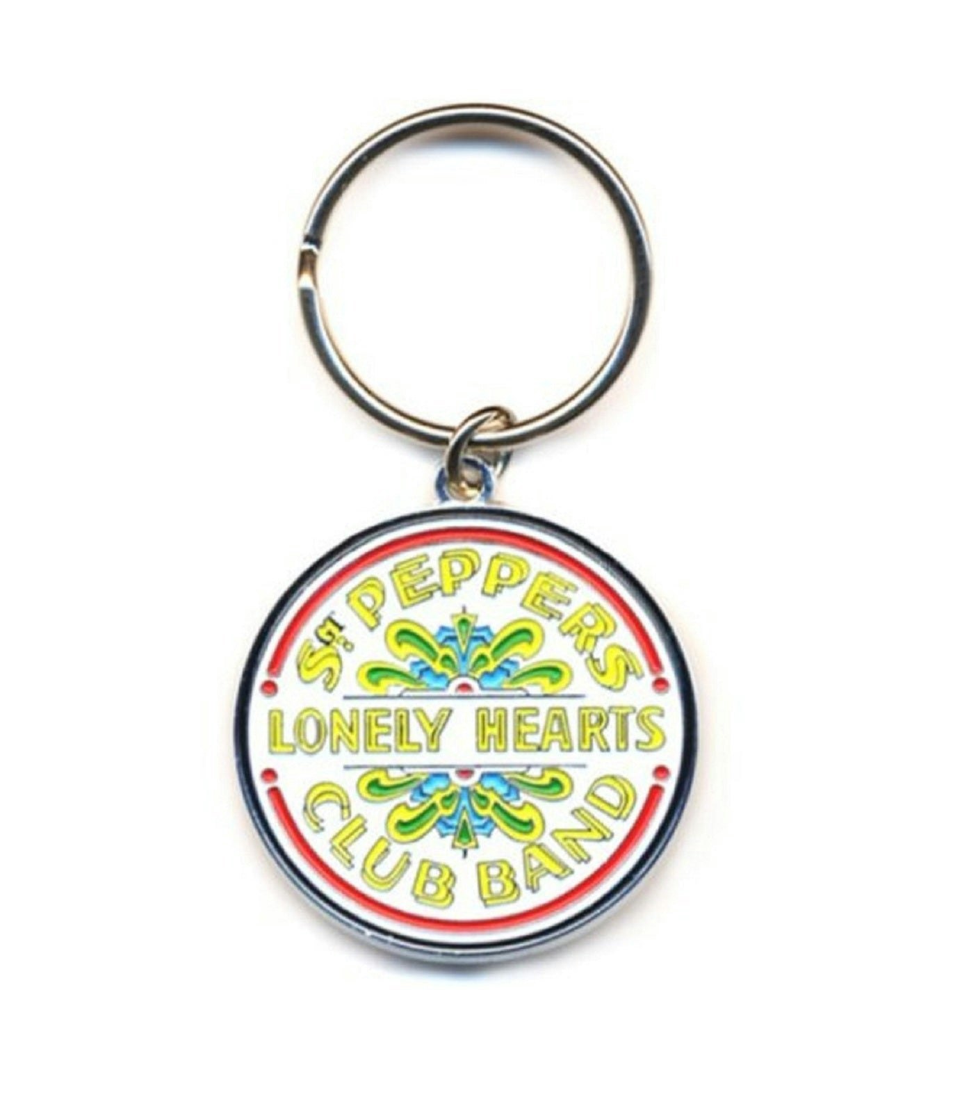 Paradiso Clothing Silver The Beatles Keyring Sgt Pepper Lonely Hearts Keychain