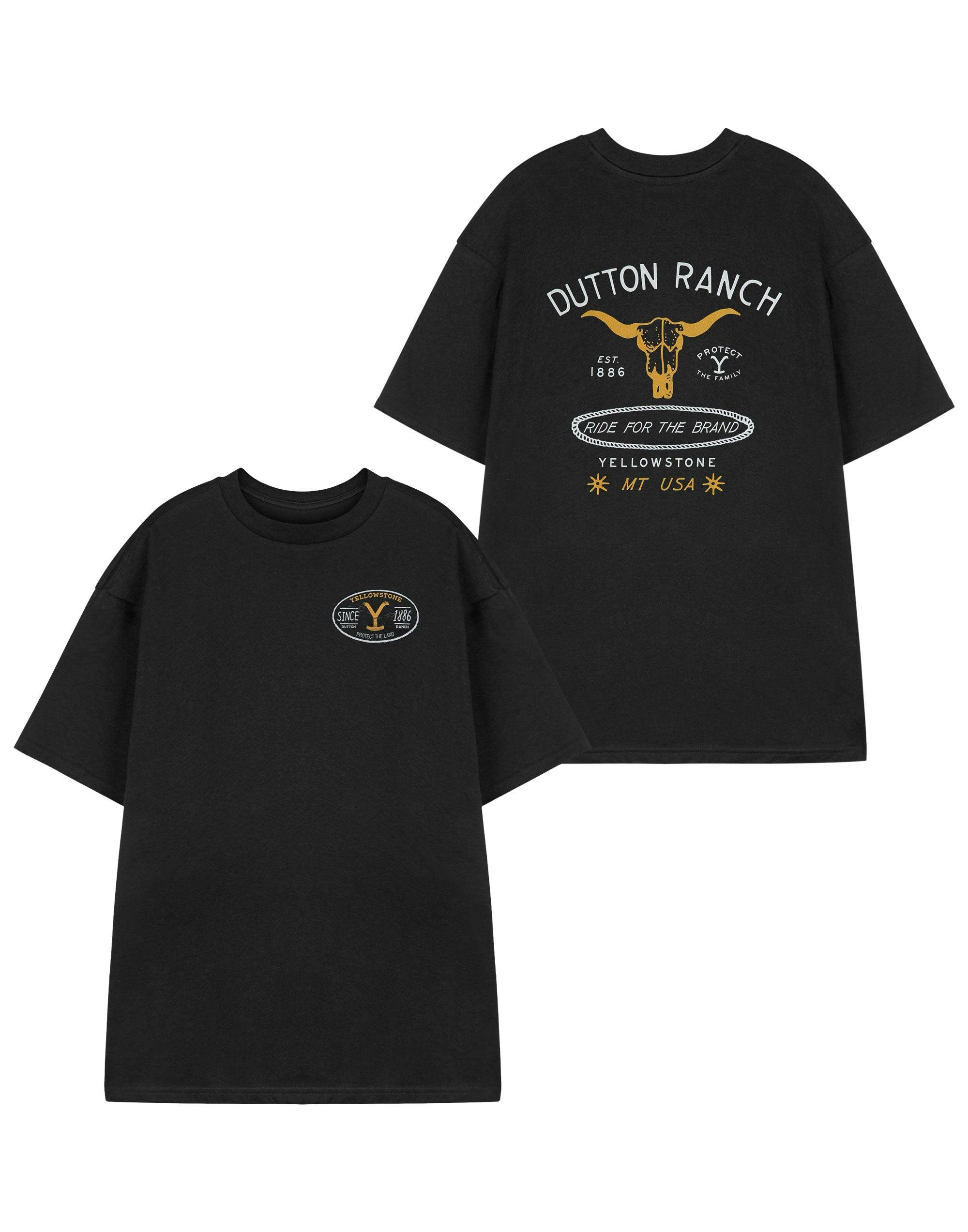Vanilla Underground Men's Black Yellowstone Ride For The Brand Short Sleeved T-Shirt - XXX-Large