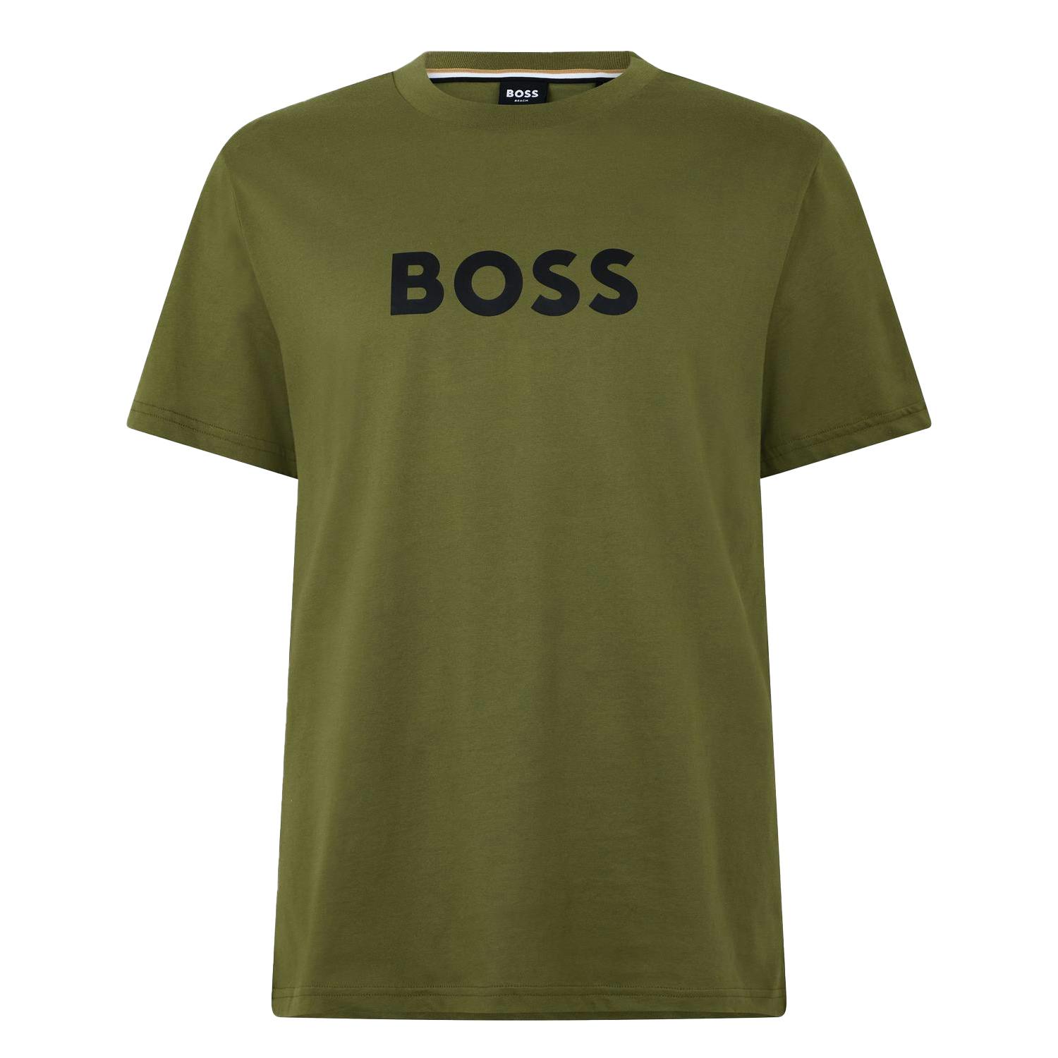 Boss Men's Blue Hbw Logo T-Shirt - Sage - L - Sage - 100% Mixed