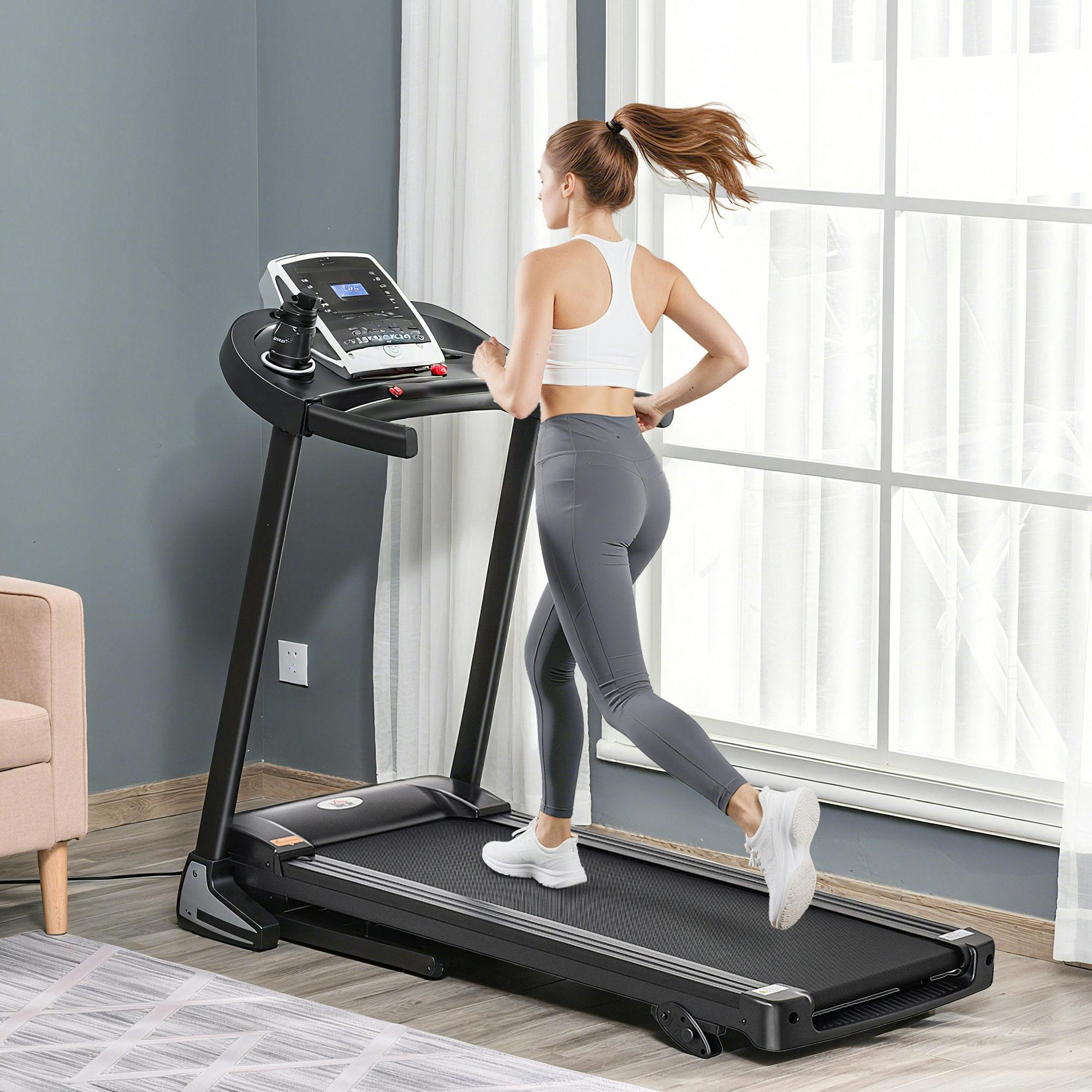 Folding 12km/h Electric Treadmill Running Machine with Incline LED Display - Image 7