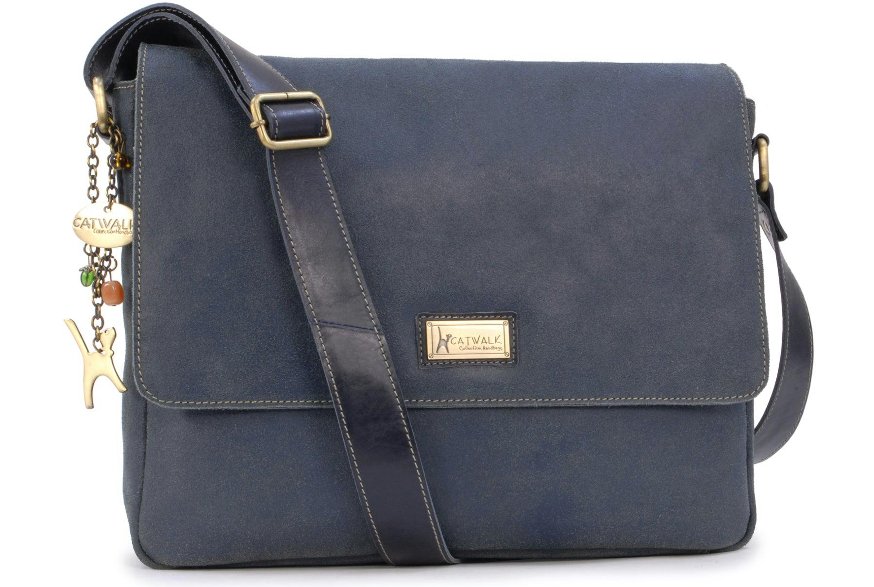 Catwalk Collection Handbags Blue Sabine - Messenger Bag - L