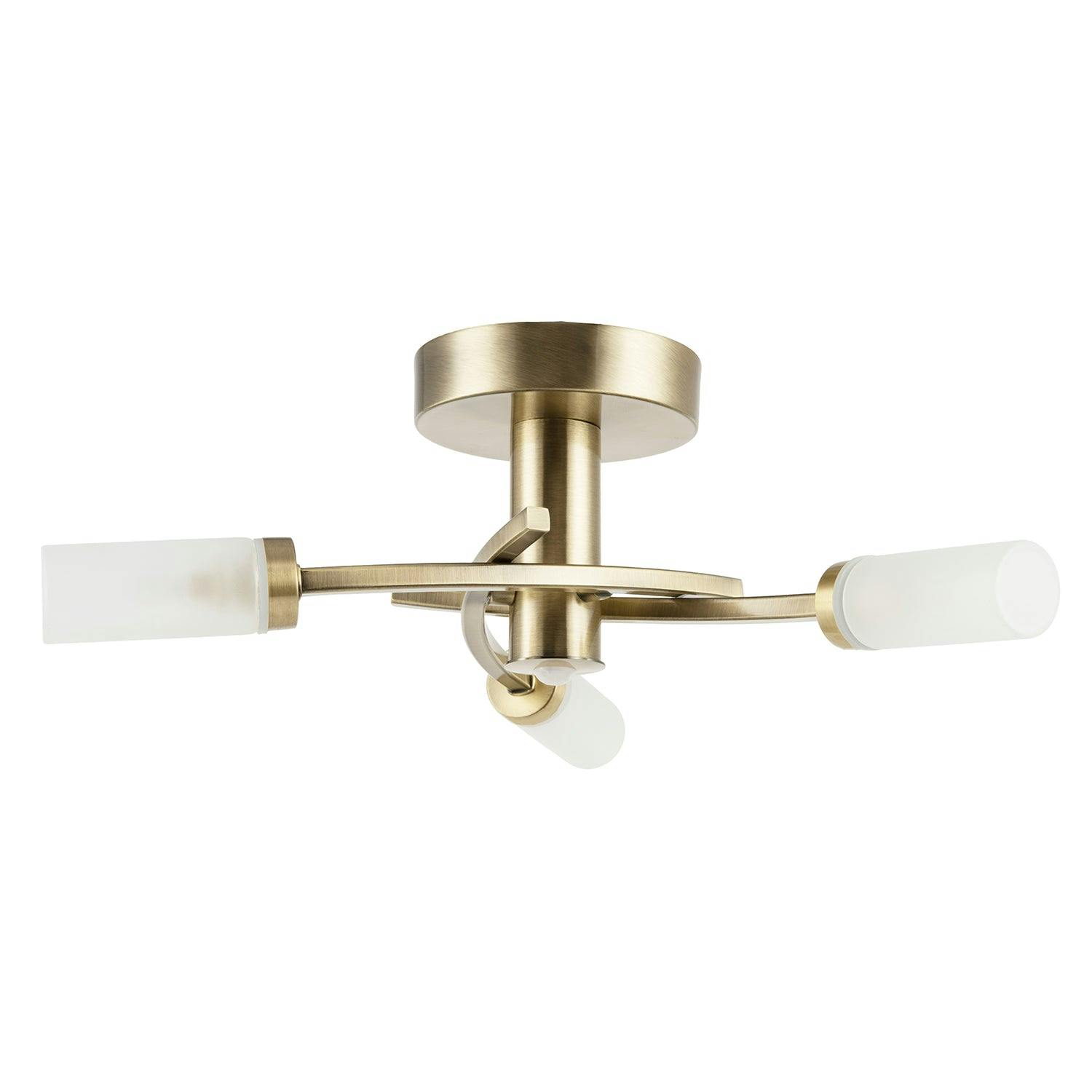 Rackhams Light Sensor Bathroom Ceiling In Antique Brass With Multi Functions