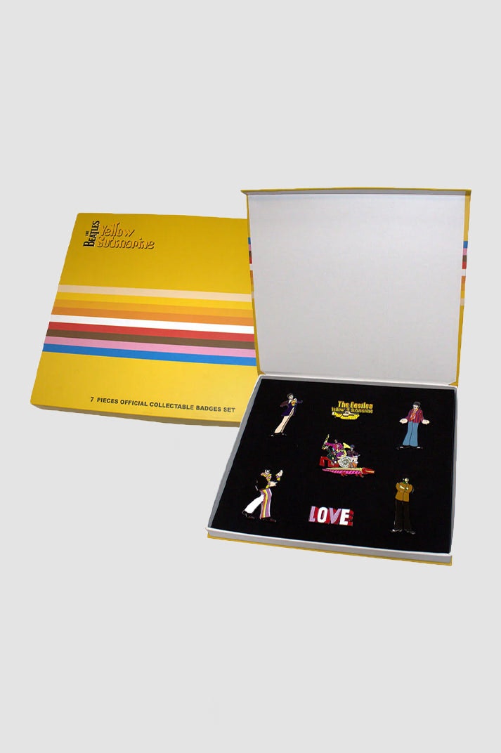 Paradiso Clothing Yellow The Beatles Submarine Band Boxed Pin Badge Set