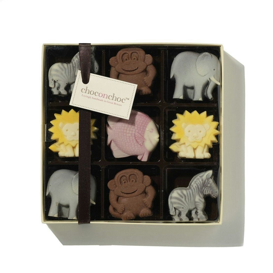 Choc On Choc Dark/White Chocolate Zoo Animals Selection Box