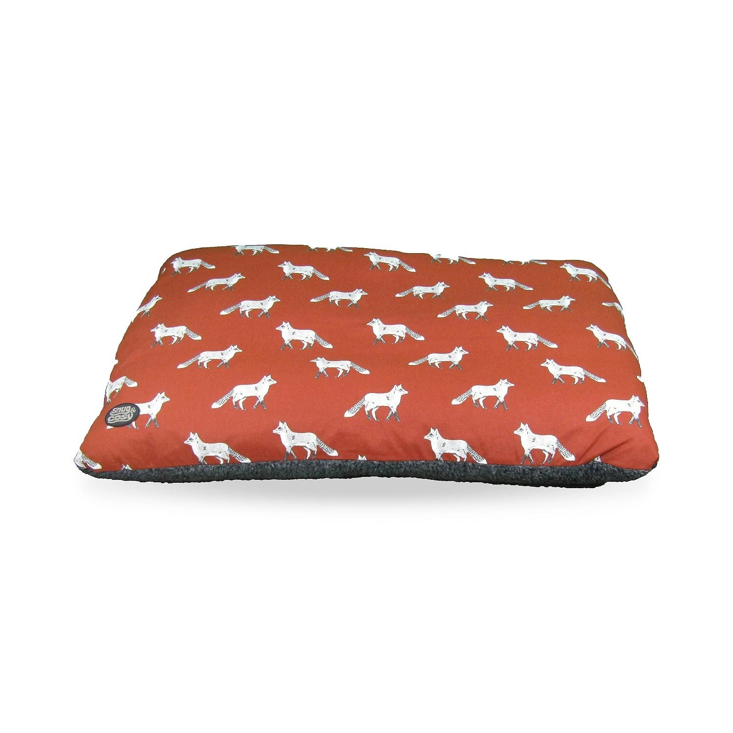 Snug And Cosy Pets Grey Fox Print Lounger - 120Cm X 70Cm