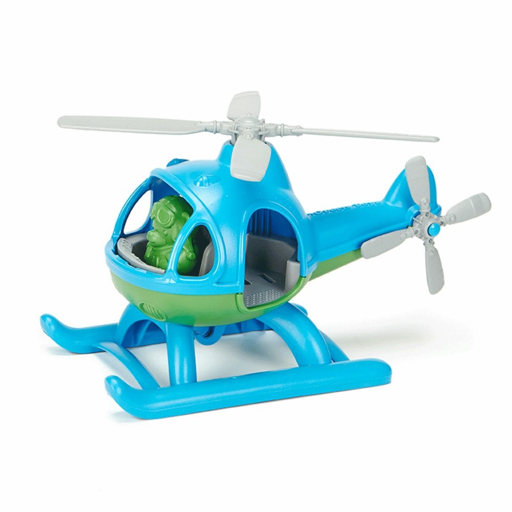 Green Toys Green/Blue Toys Helicopter, Made From 100% Recycled Plastic