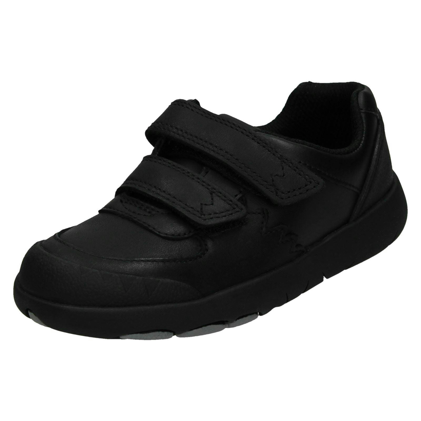 Clarks Boys Black Smart Formal School Shoes Rex Pace - Leather - Uk 7.5 Infant - F