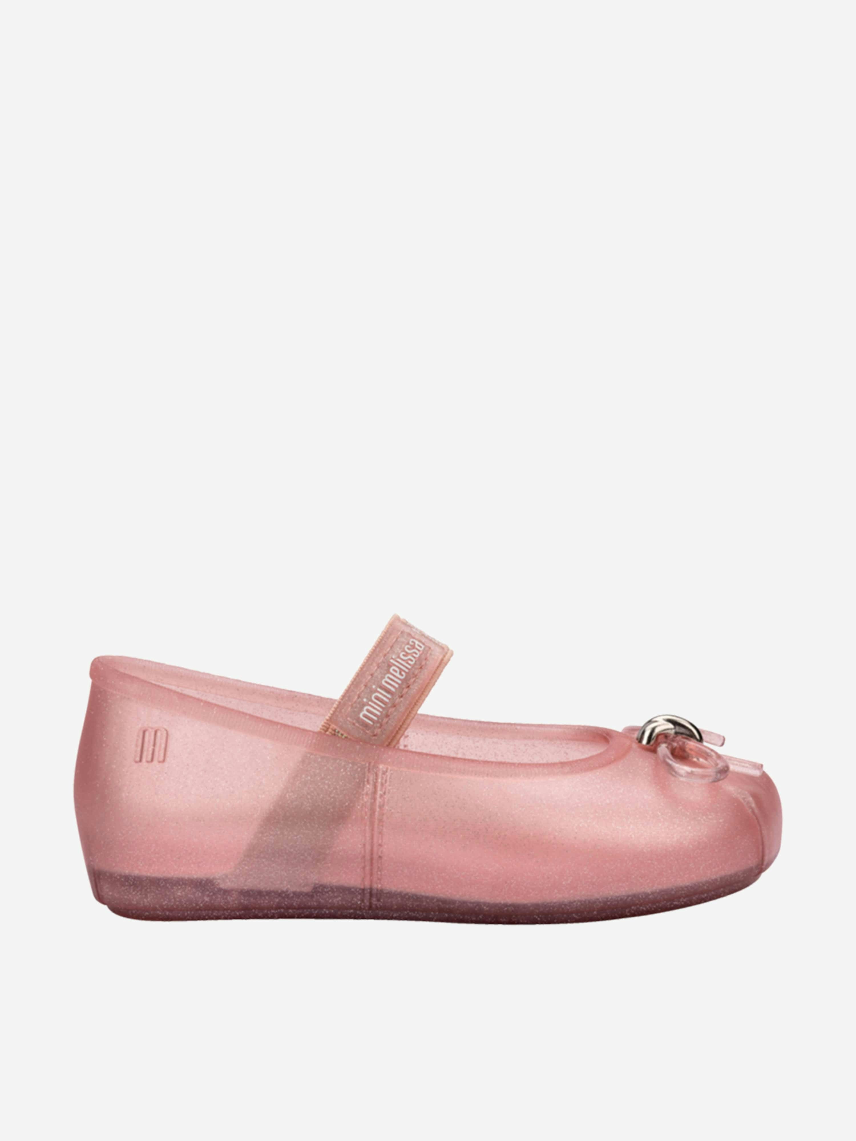 Mini Melissa Girls Pink Sophie Ballet Flats In - Eu 35 Uk 3