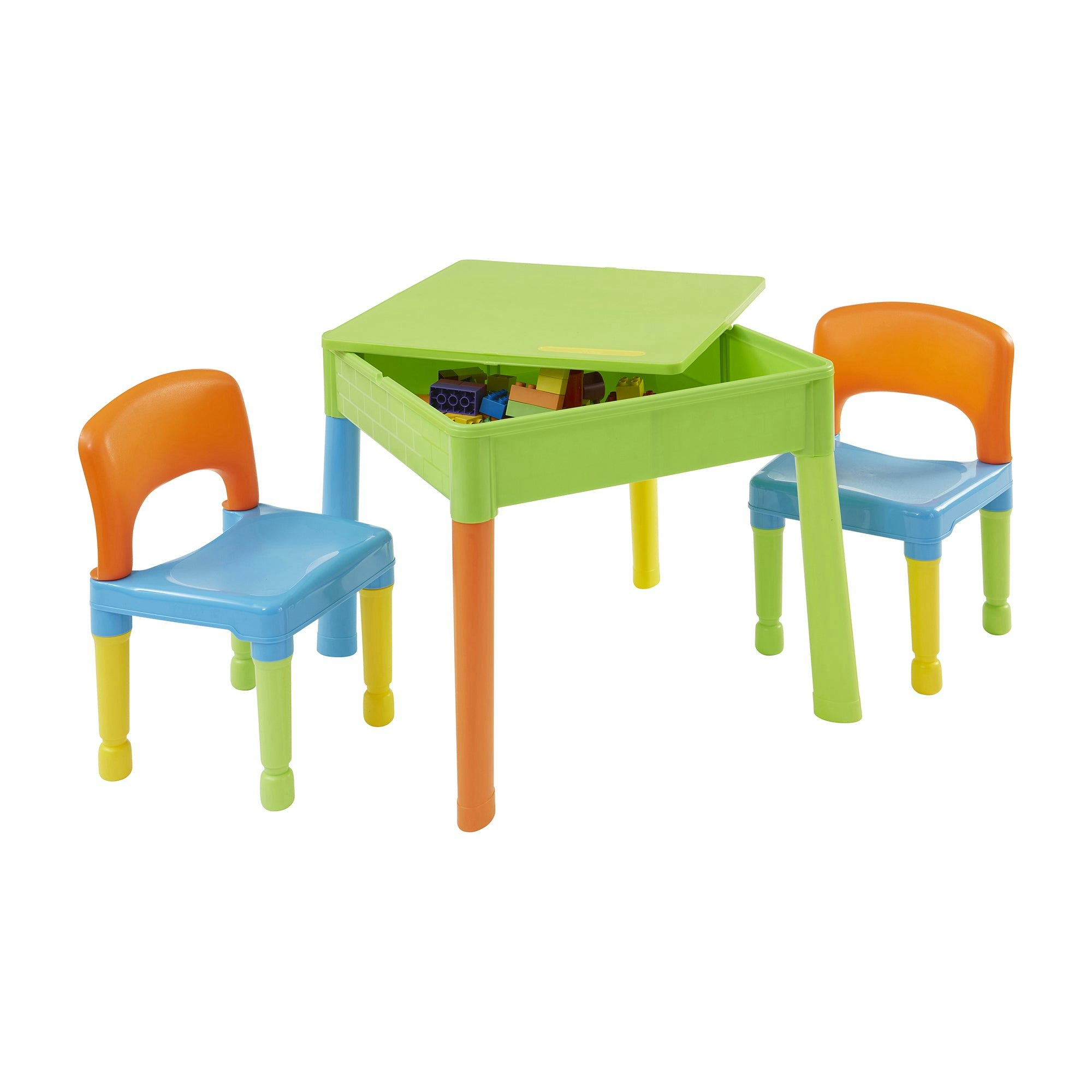 Rackhams Kids 5-In-1 Activity Table And Two Chairs Set - Multicoloured
