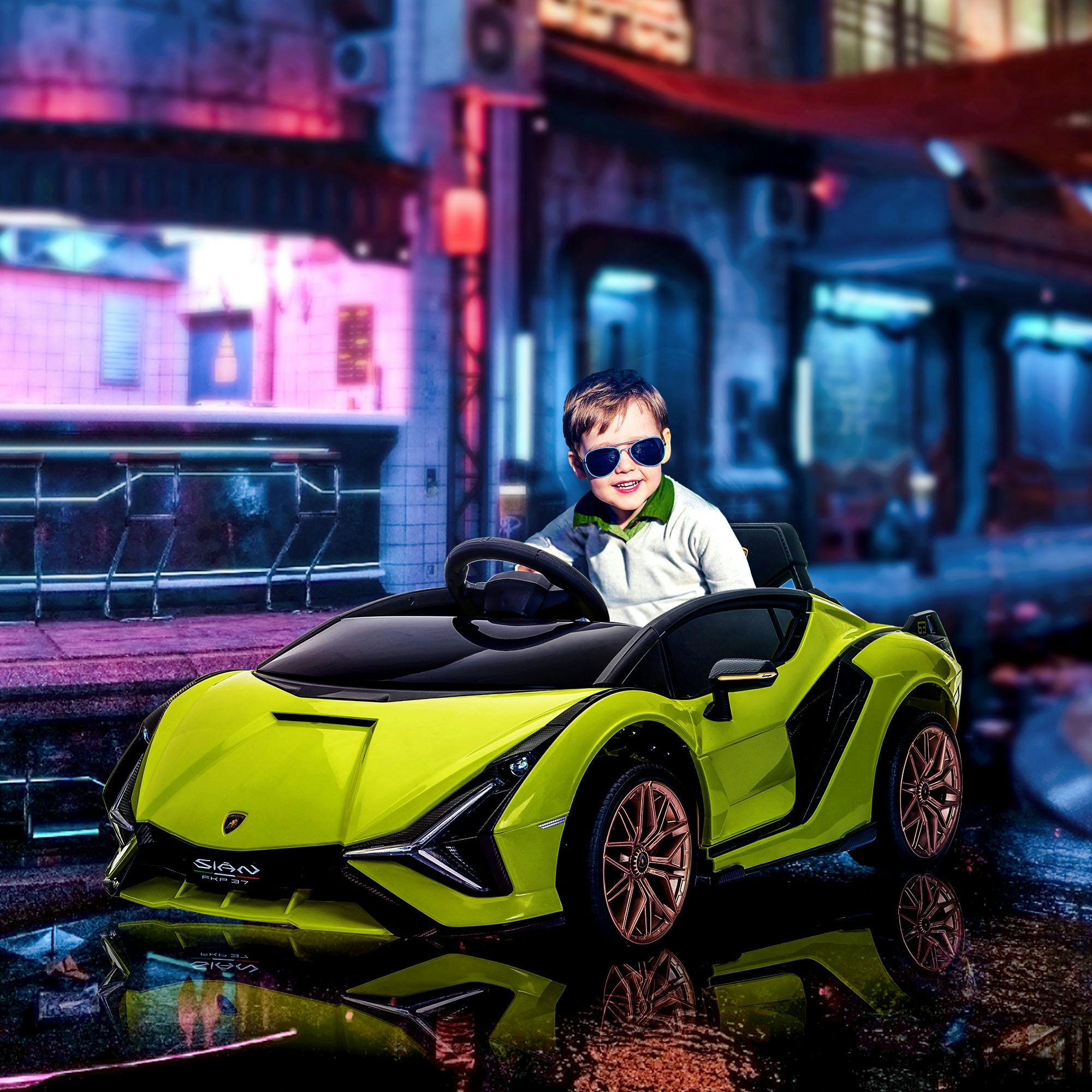 Homcom Lamborghini Sian 12V Kids Electric Ride On Car Toy W/ Remote Control
