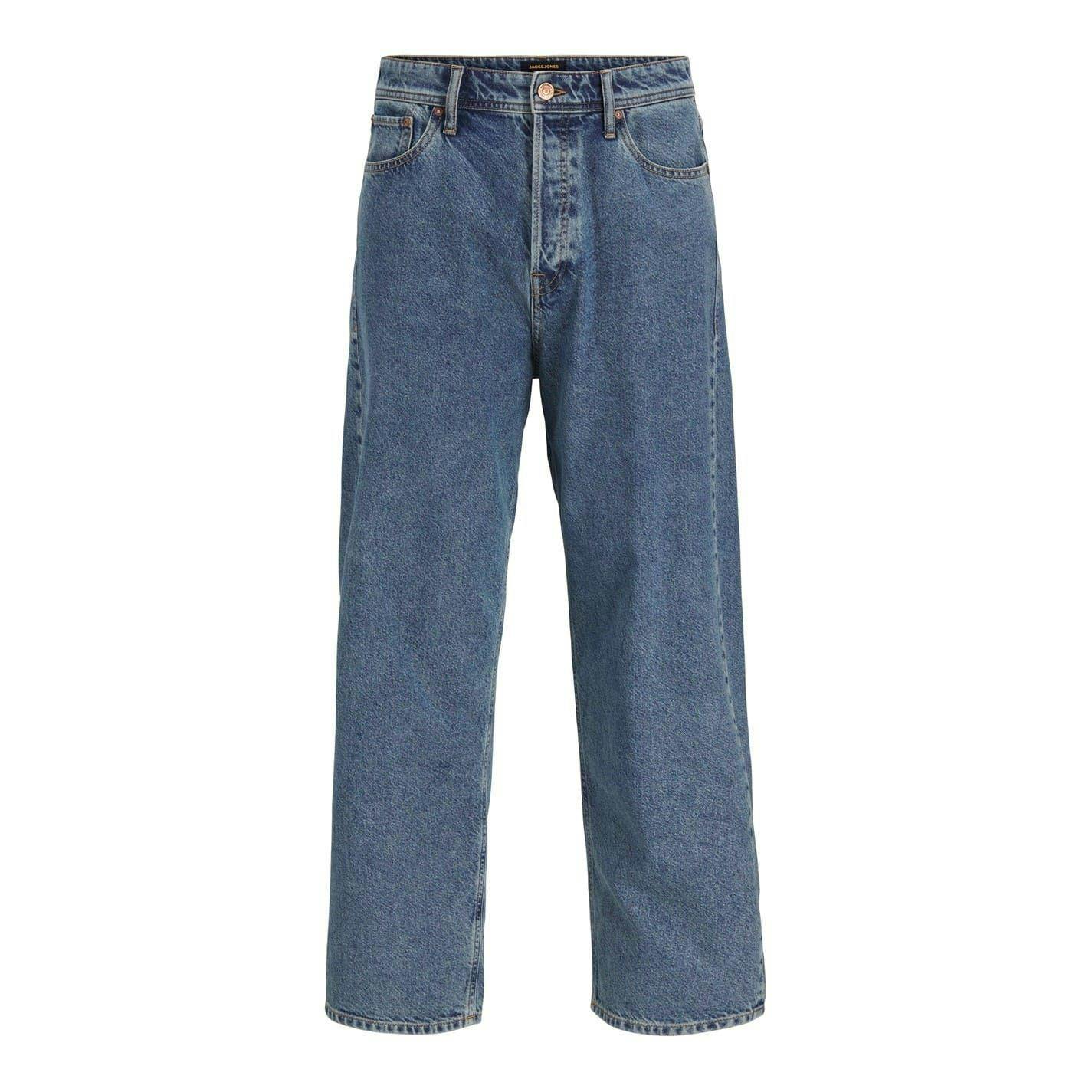 Jack And Jones Men's Blue Denim Baggy Jeans - Denim - 32R - Denim - 100% Cotton