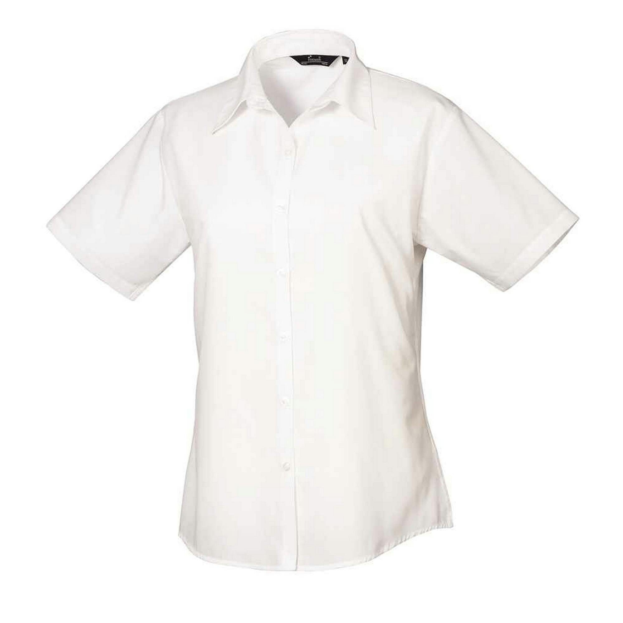 Joom Premier Women's White / Poplin Short-Sleeved Blouse Cm - Image 4