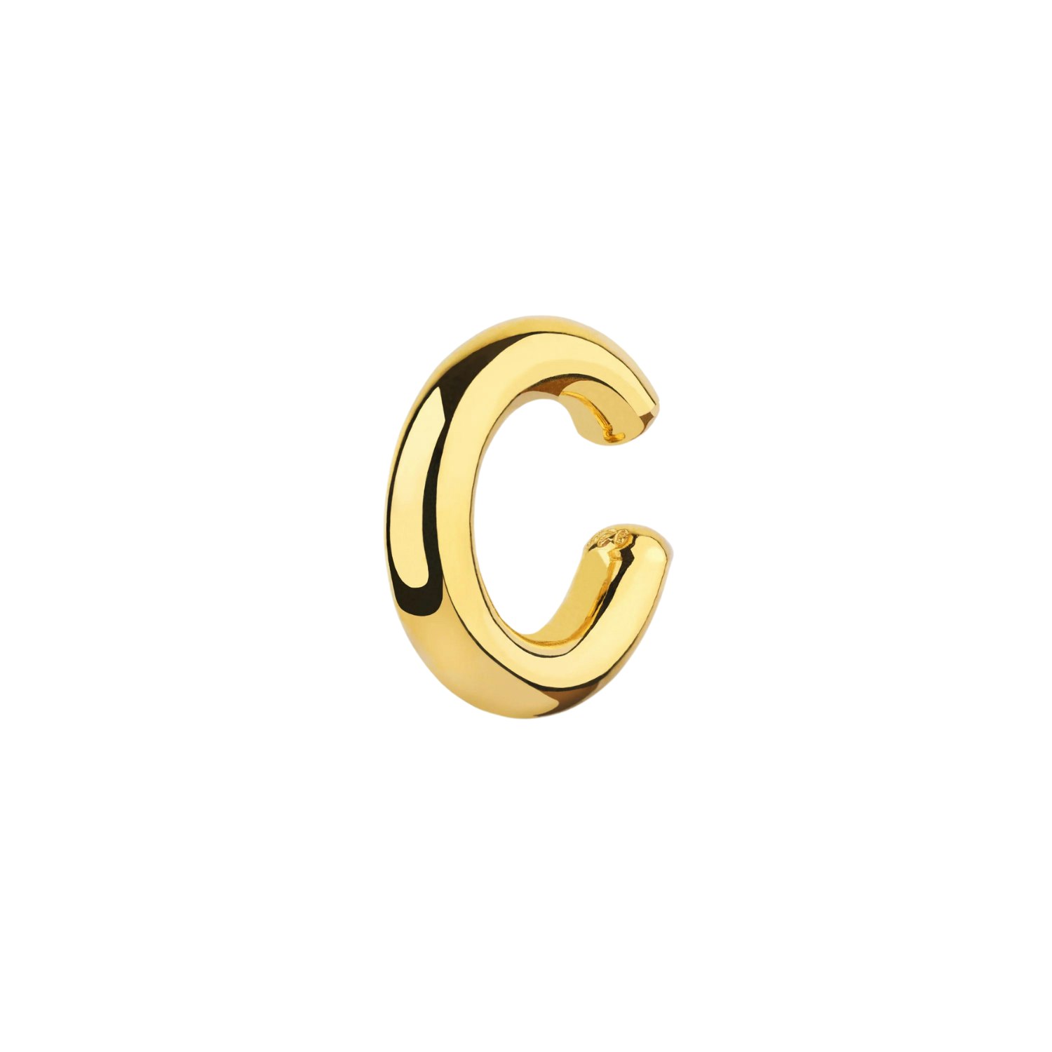 Spero London Silver/Gold Chunky Sterling Ear Cuff No Piercing 1 Piece