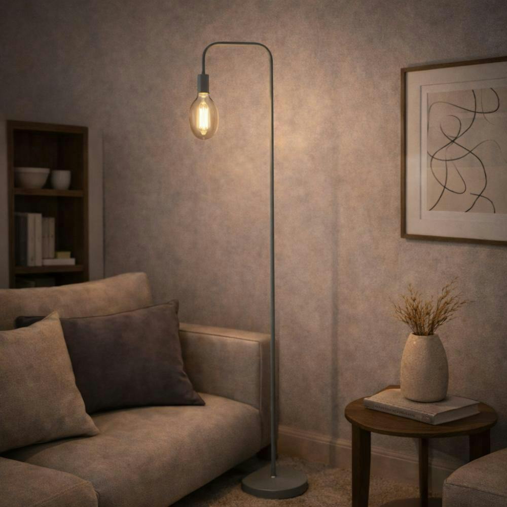 Rackhams Grey Knox Matte Floor Lamp