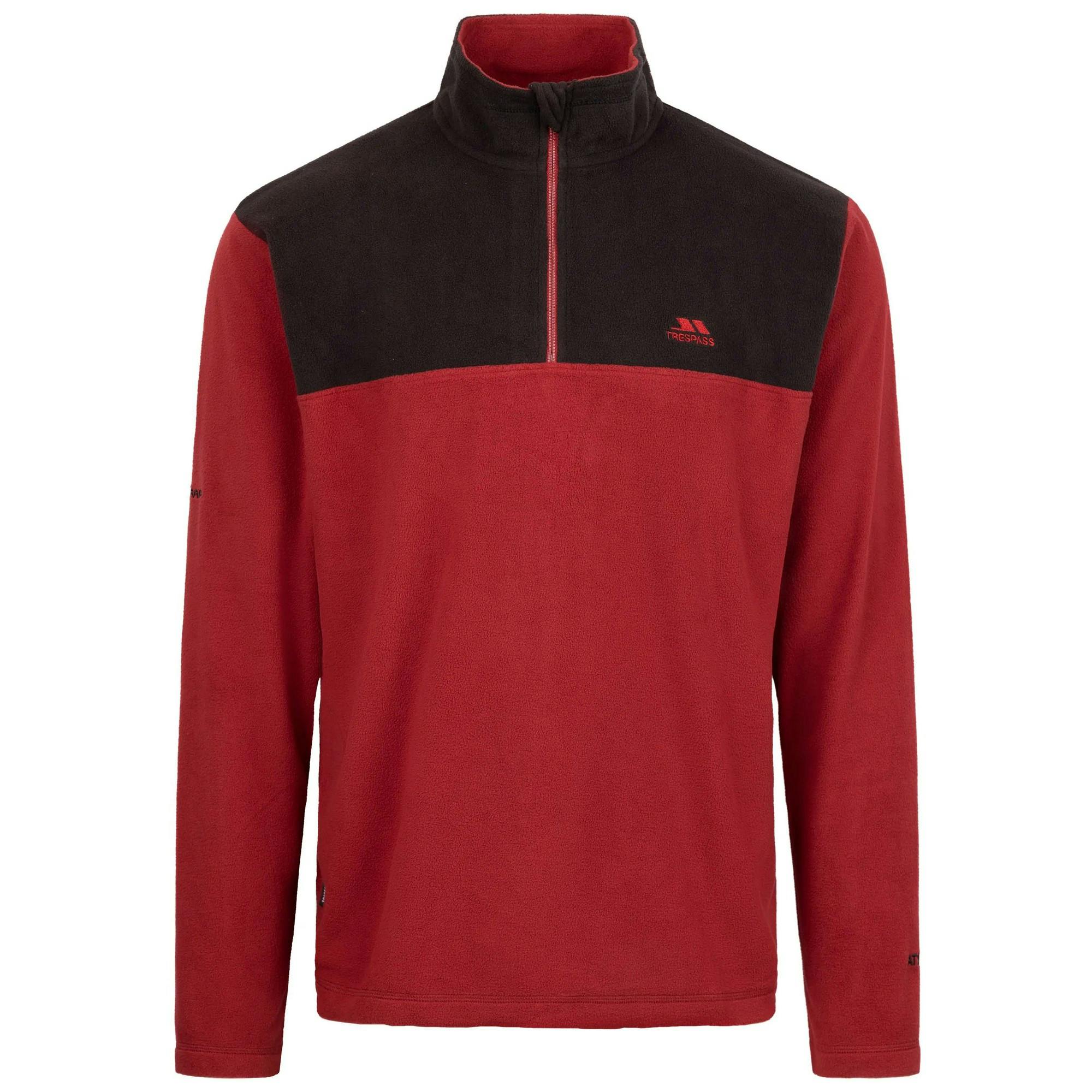Trespass Men's Curtiston At100 Fleece Top - Merlot - Xs - Merlot - 100% Polyester