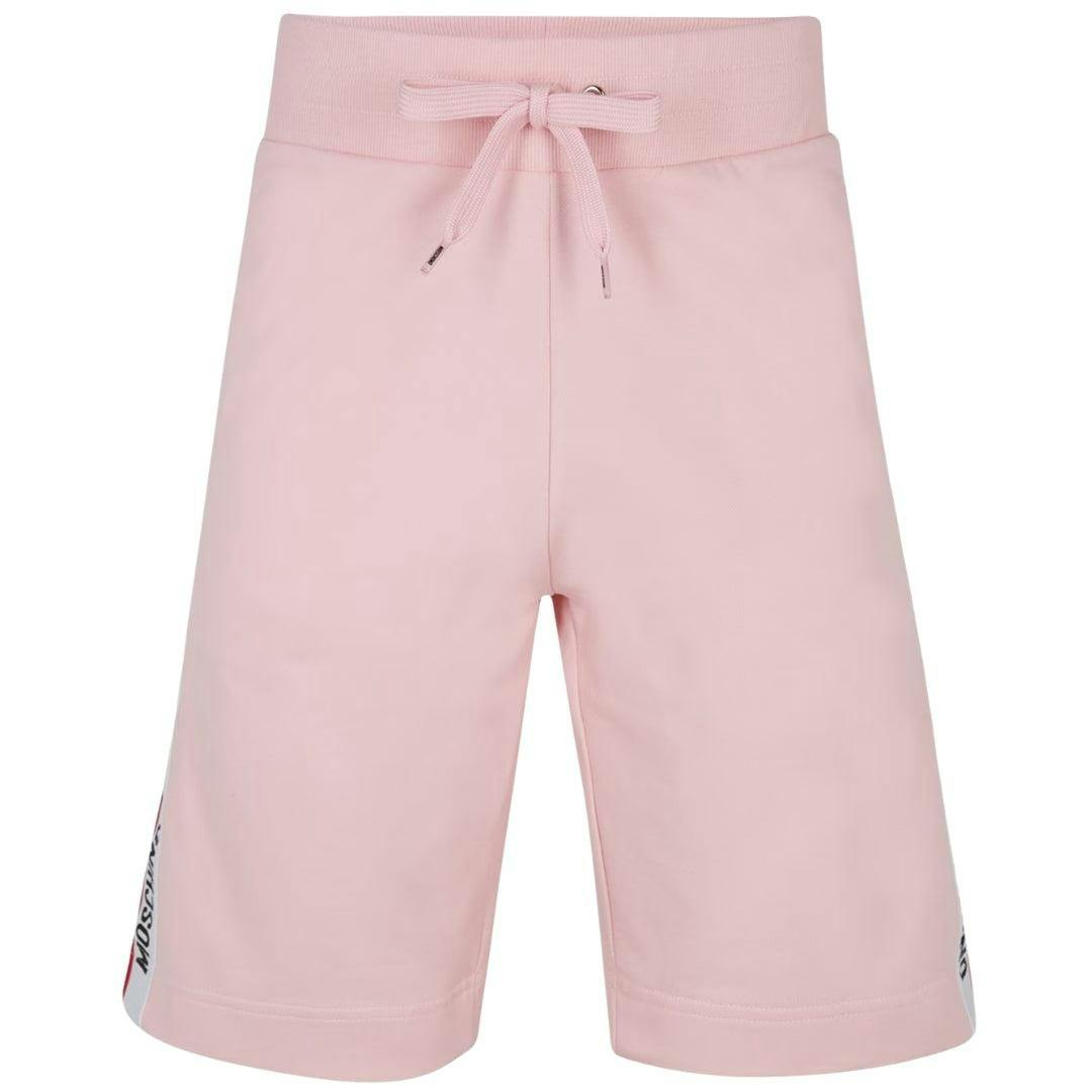 Moschino Women's Pink Tape Branded Casual Shorts - Xl - 95% Cotton/5% Elastane
