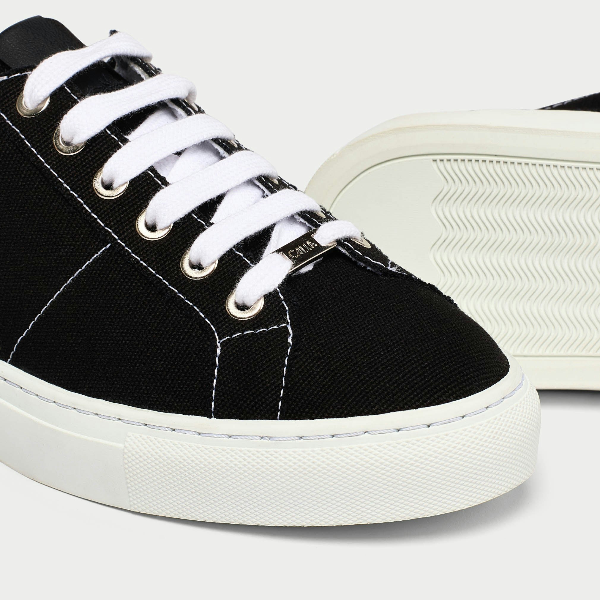 Calla Black Luna Vegan Trainers For Bunions & Wide Feet - Uk 3 / Eu 36