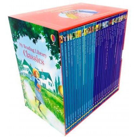 Usborne Publishing Girls Black My Reading Library Classics 30 Books Box Set Collection Age 7+