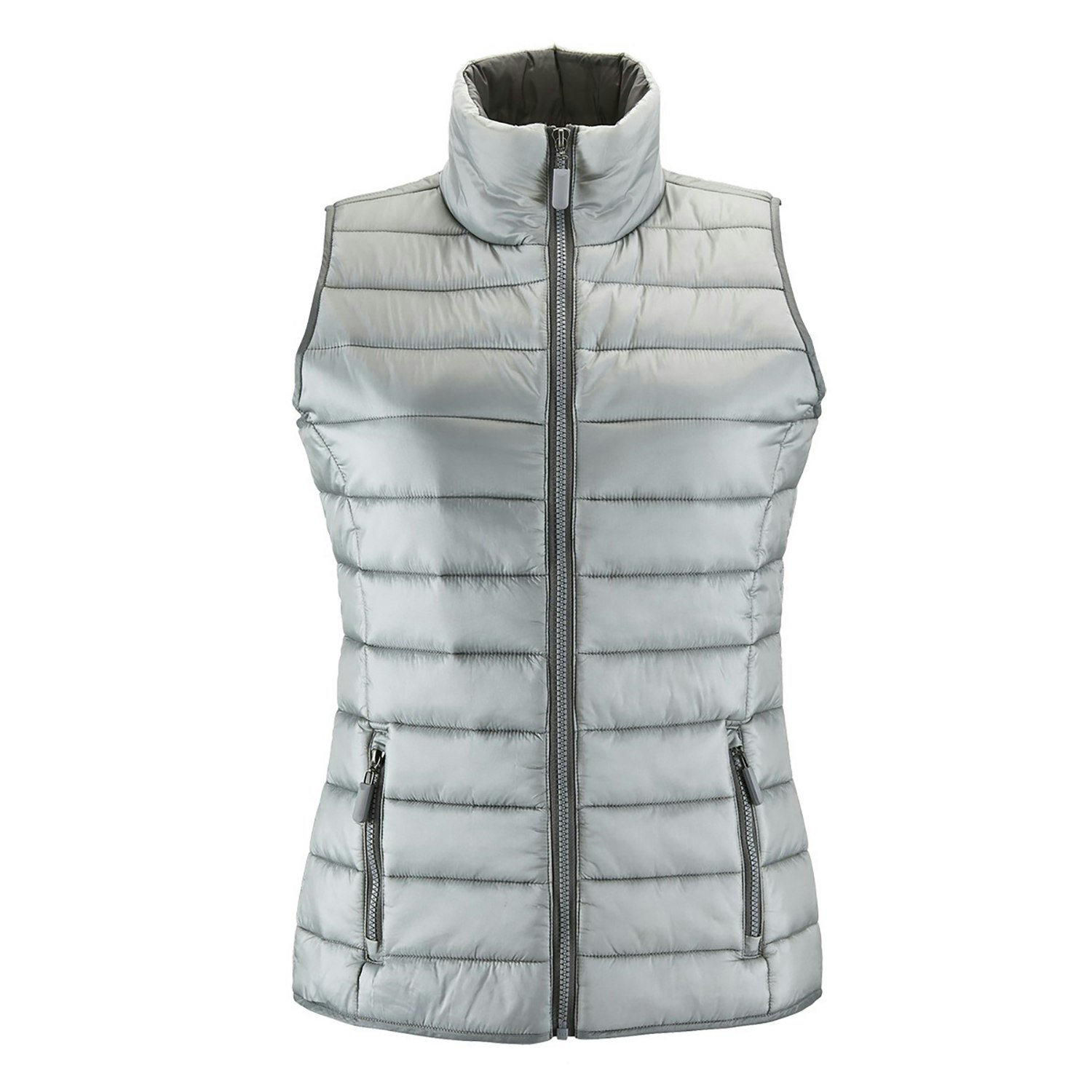Sols Women's Grey Wave Padded Water Repellent Bodywarmer/Gilet - Metal - Xl - Metal