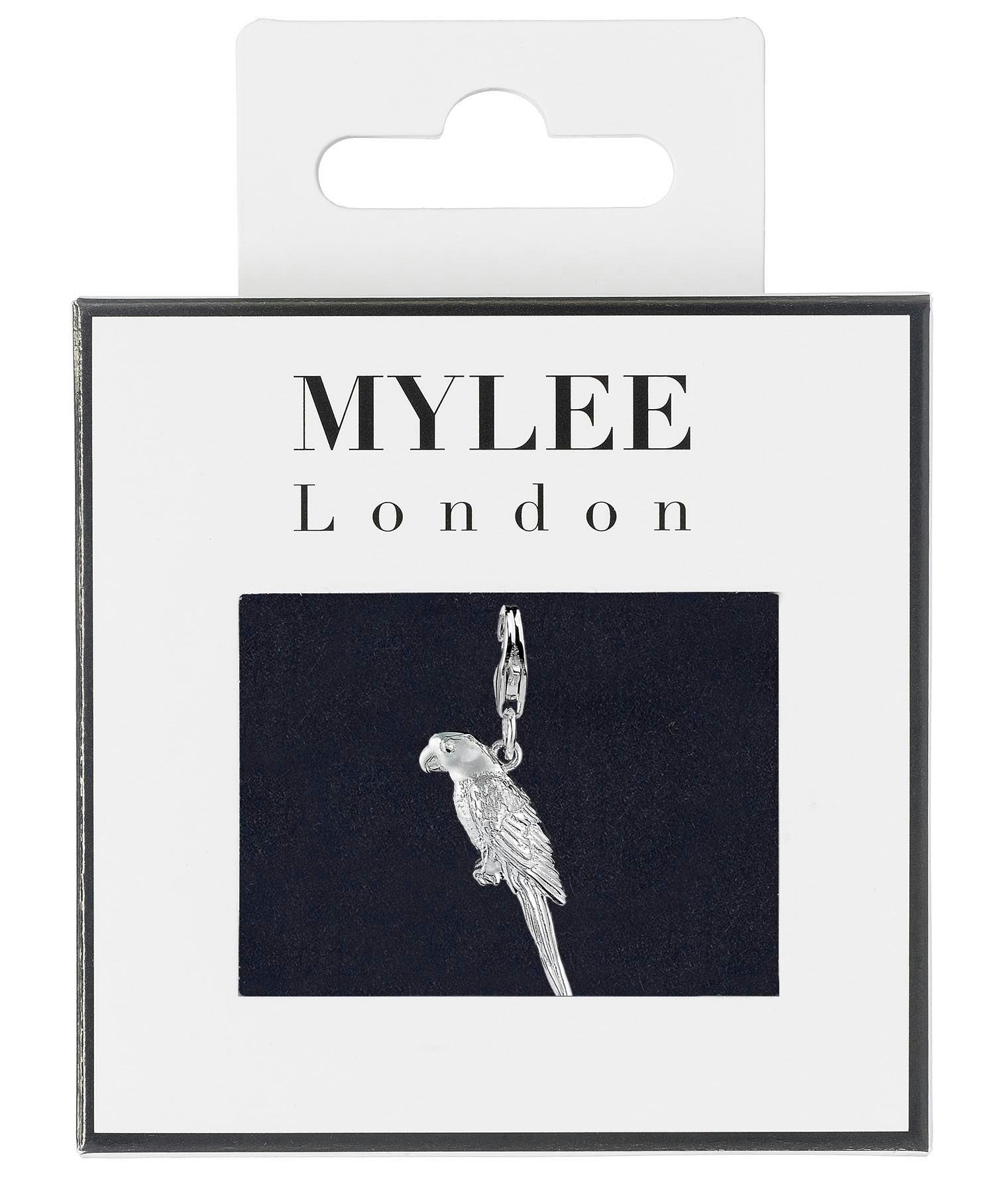Mylee London Silver Parrot Plated Charm - No - Clip On Charm