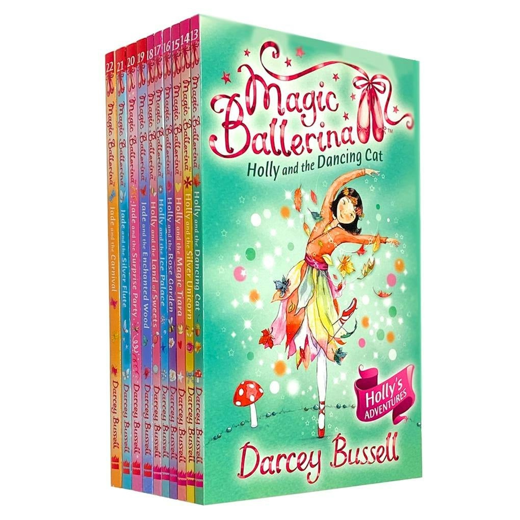 Harpercollins White/Red/Silver Magic Ballerina Darcey Bussell Holly And Jade Series 10 Books Collection Set (13-22)