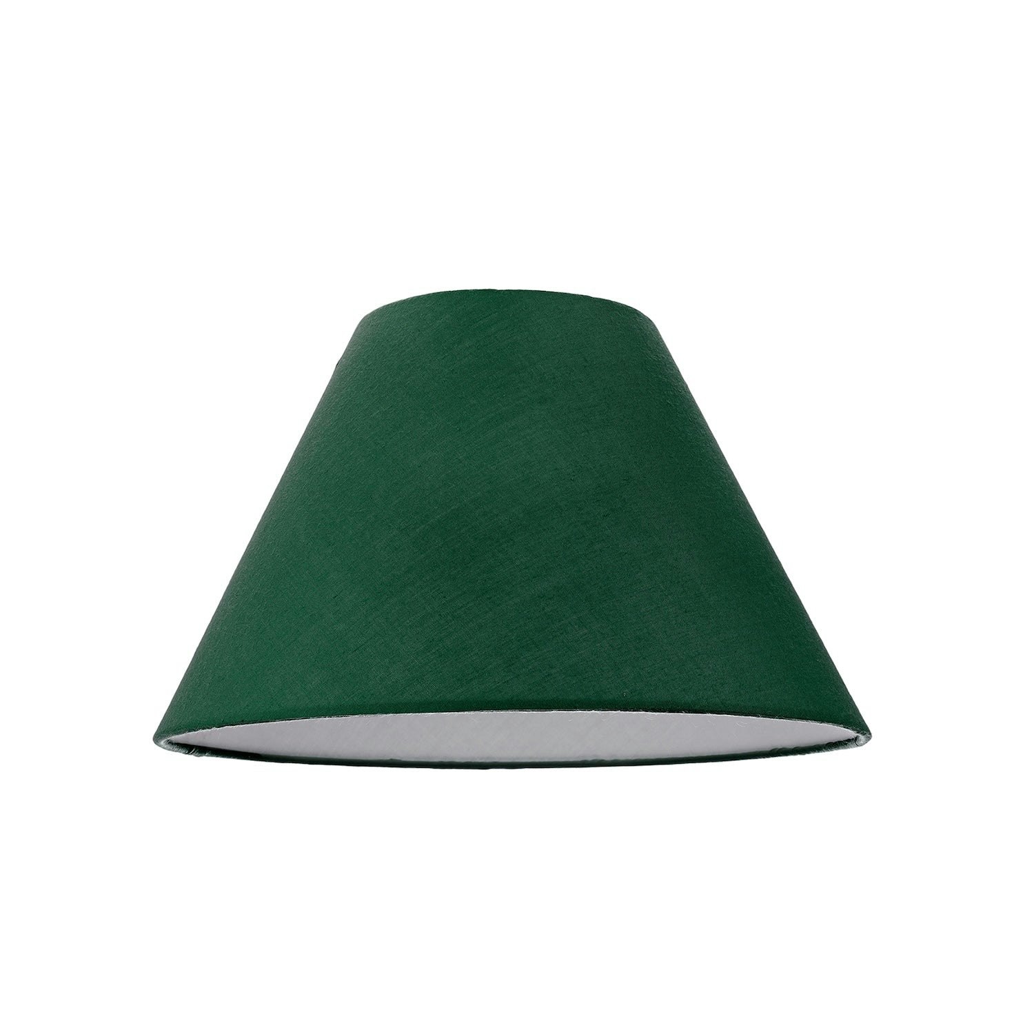 Rackhams Green Traditional 8 Inch Forest Cotton Fabric Coolie Lamp Shade