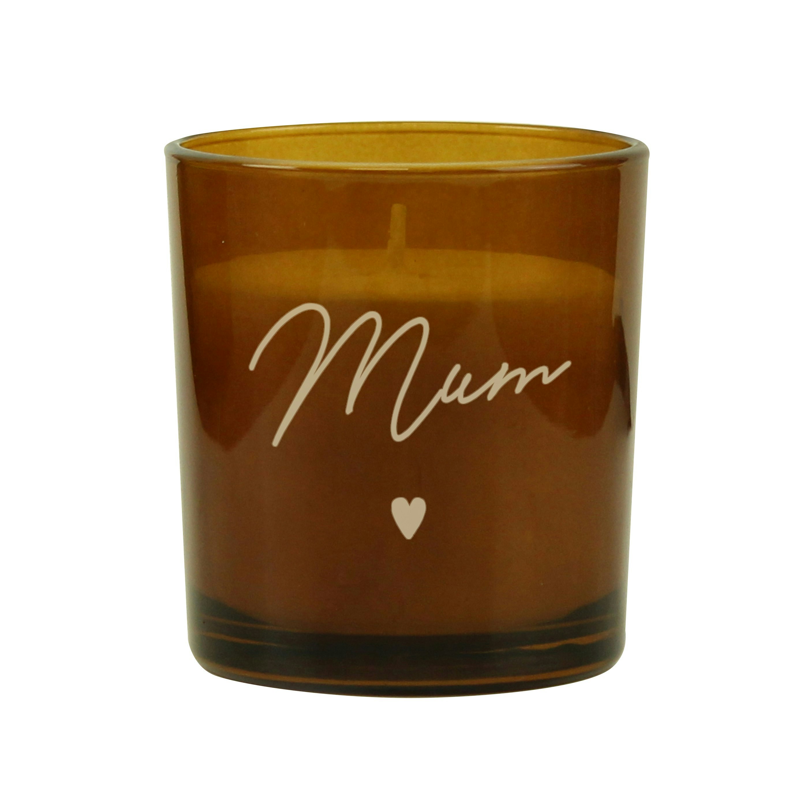 Rackhams Amber Personalised Glass Candle