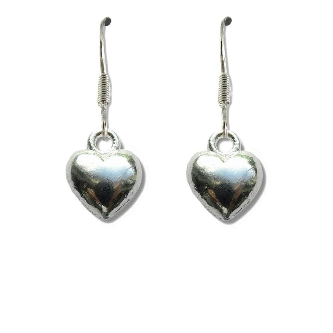 Aye Do Gifts Women's Silver Puff Heart Drop Earrings For - Image 2