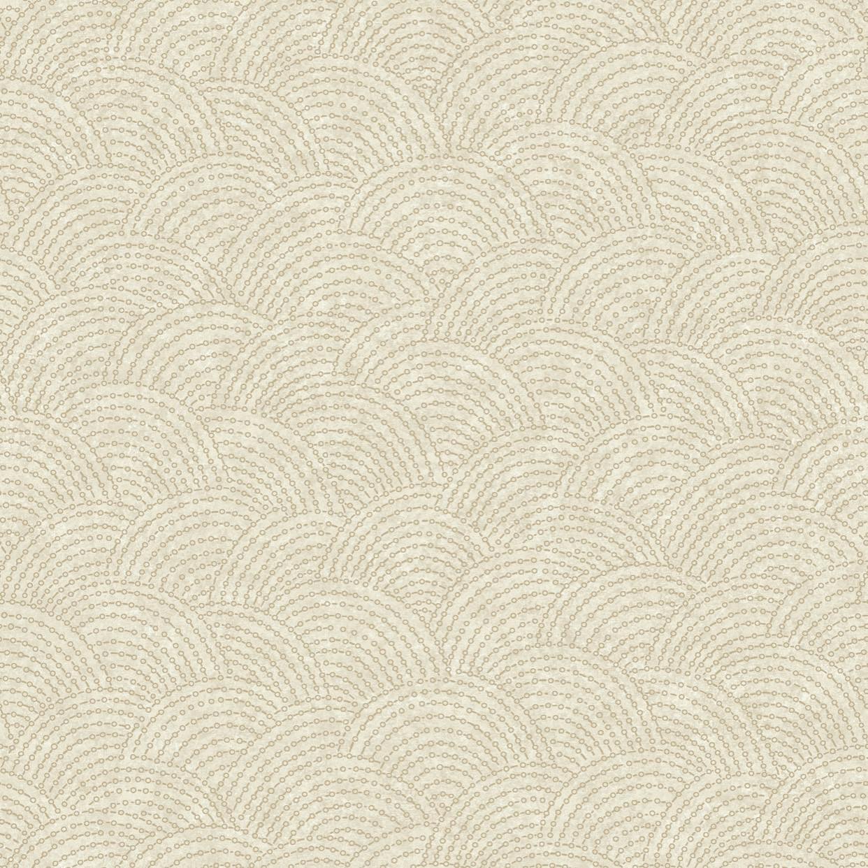 Rackhams Beige Boutique Shell Metallic Curve Luxury Weight Embossed Wallpaper,