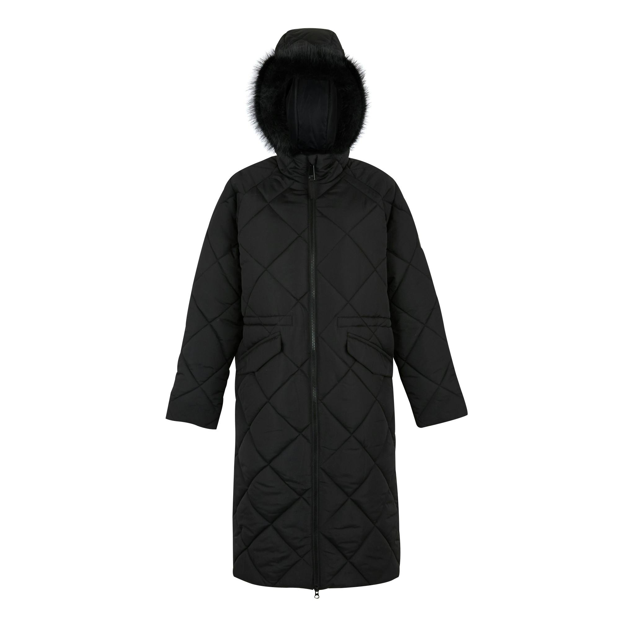Regatta Women's Black / Freyla Padded Jacket - 14 Uk - 100% Recycled Polyester