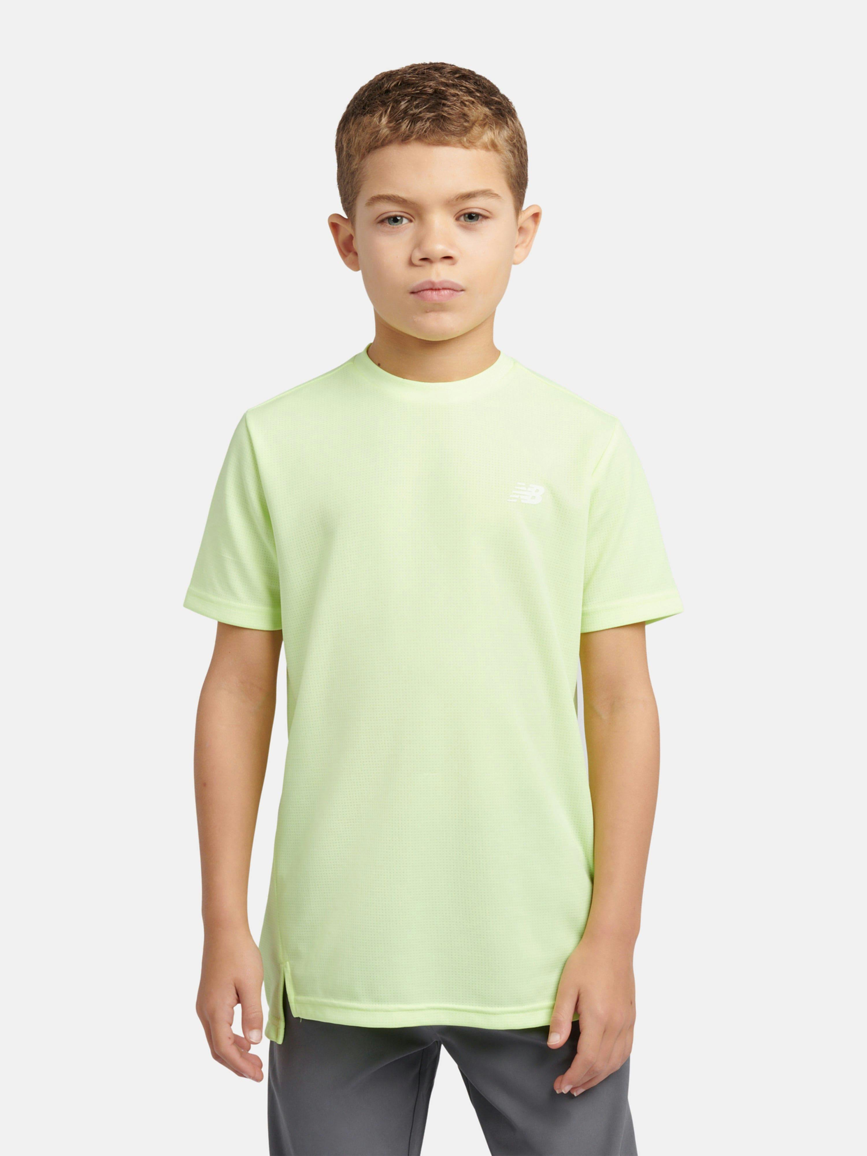 New Balance Boys Green Athletic T-Shirt In - 15 - 16 Yrs