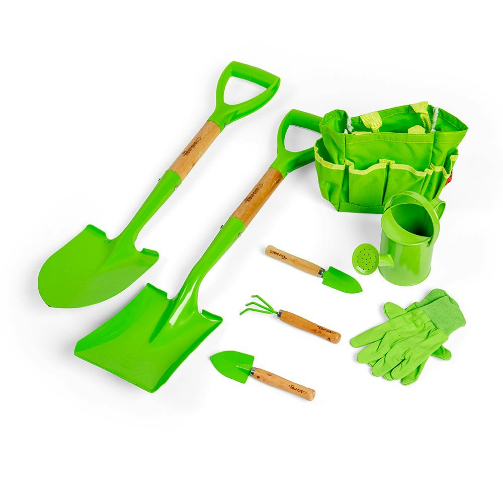 Bigjigs Toys Children's Short Handled Garding Tool Bundle