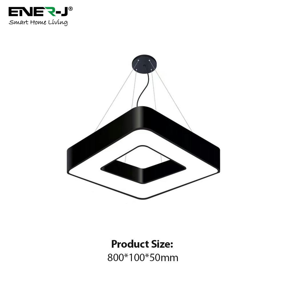Ener-J Light 40W Hollow Square Pendant Size: Side Length 80 Cms, Lampshade Height 6 Cms Cct