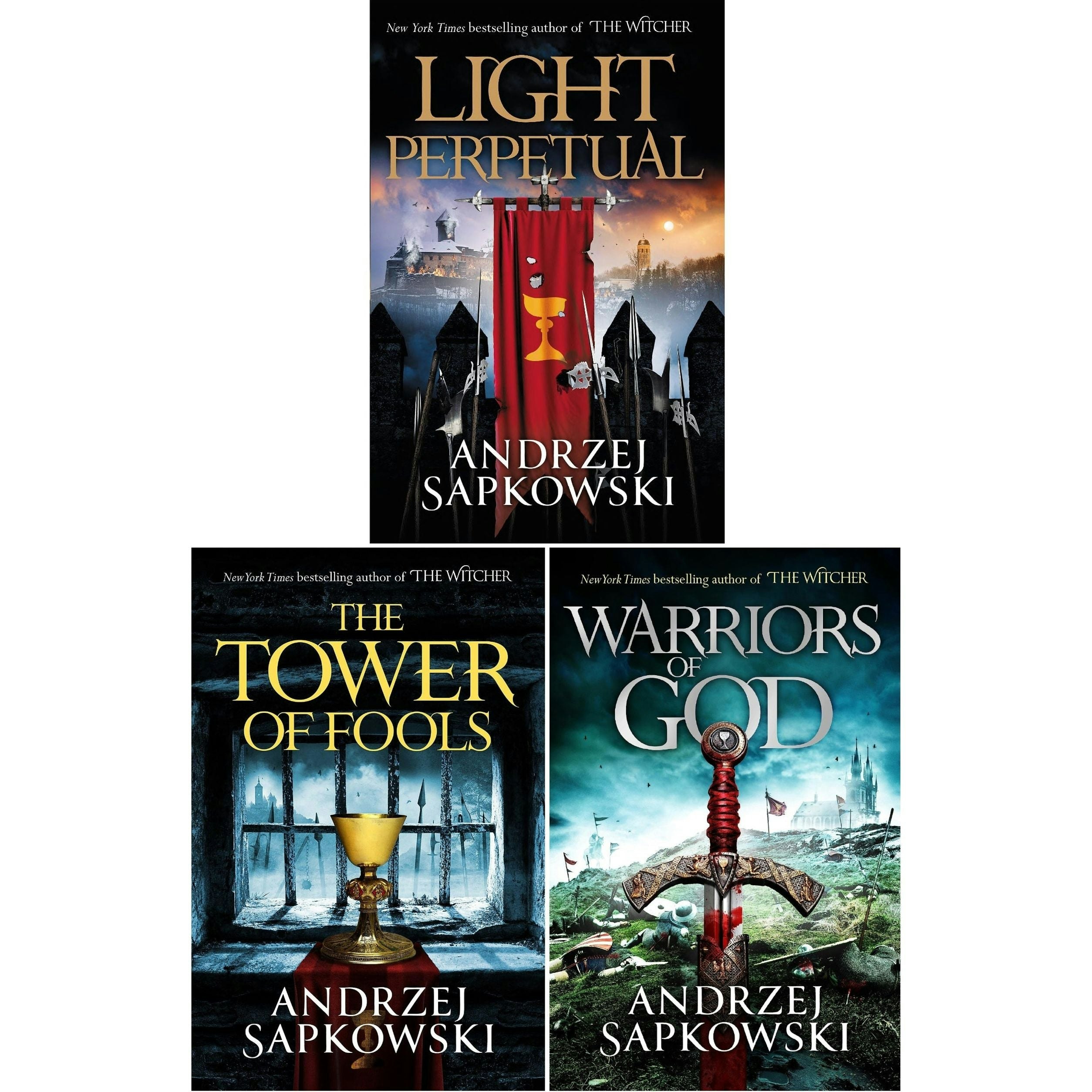 Gollancz Light The Hussite Trilogy Set By Andrzej Sapkowski The Tower Of Fools, Warriors Of God, Perpetual
