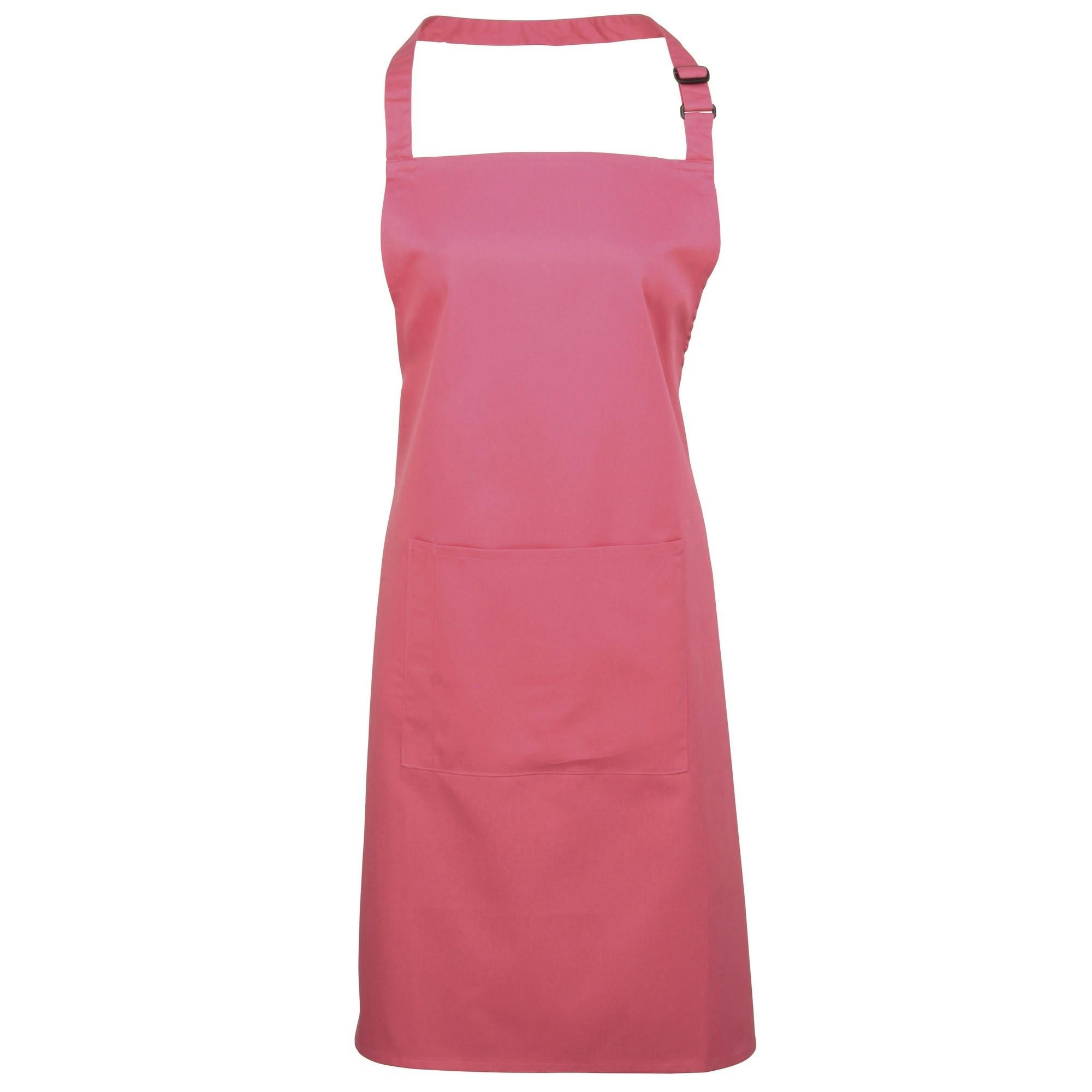 Premier Women's Fuchsia / Colours Bip Apron With Pocket / Workwear - One Size