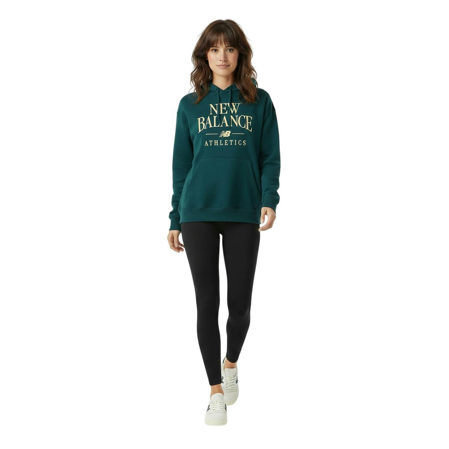 New Balance Women's Trackside Hoodie - Navy - 10 Uk - Navy - 60% Cotton/40% Polyester